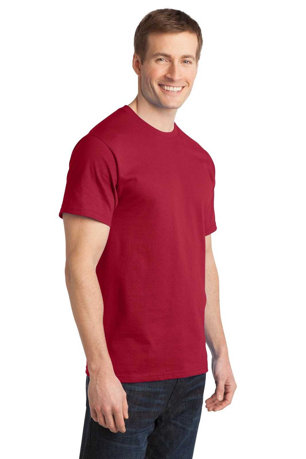 Port &amp; Company PC150 Ring Spun Cotton Tee - Red - HIT a Double - 4
