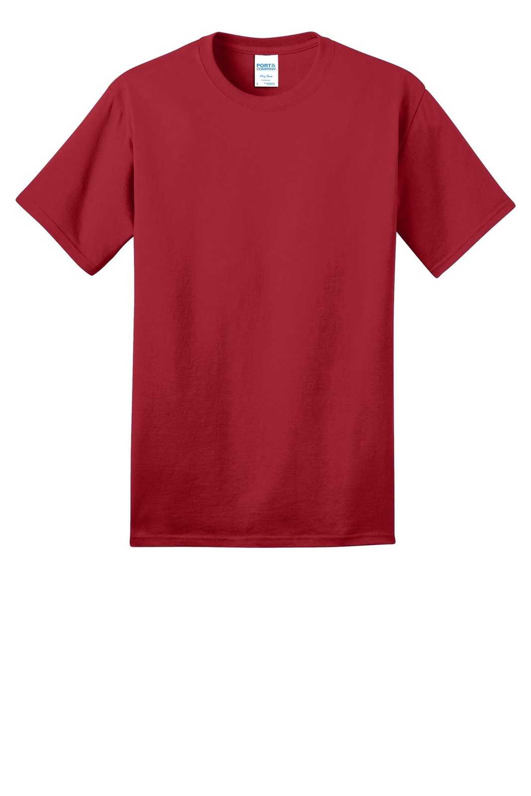 Port &amp; Company PC150 Ring Spun Cotton Tee - Red - HIT a Double - 5