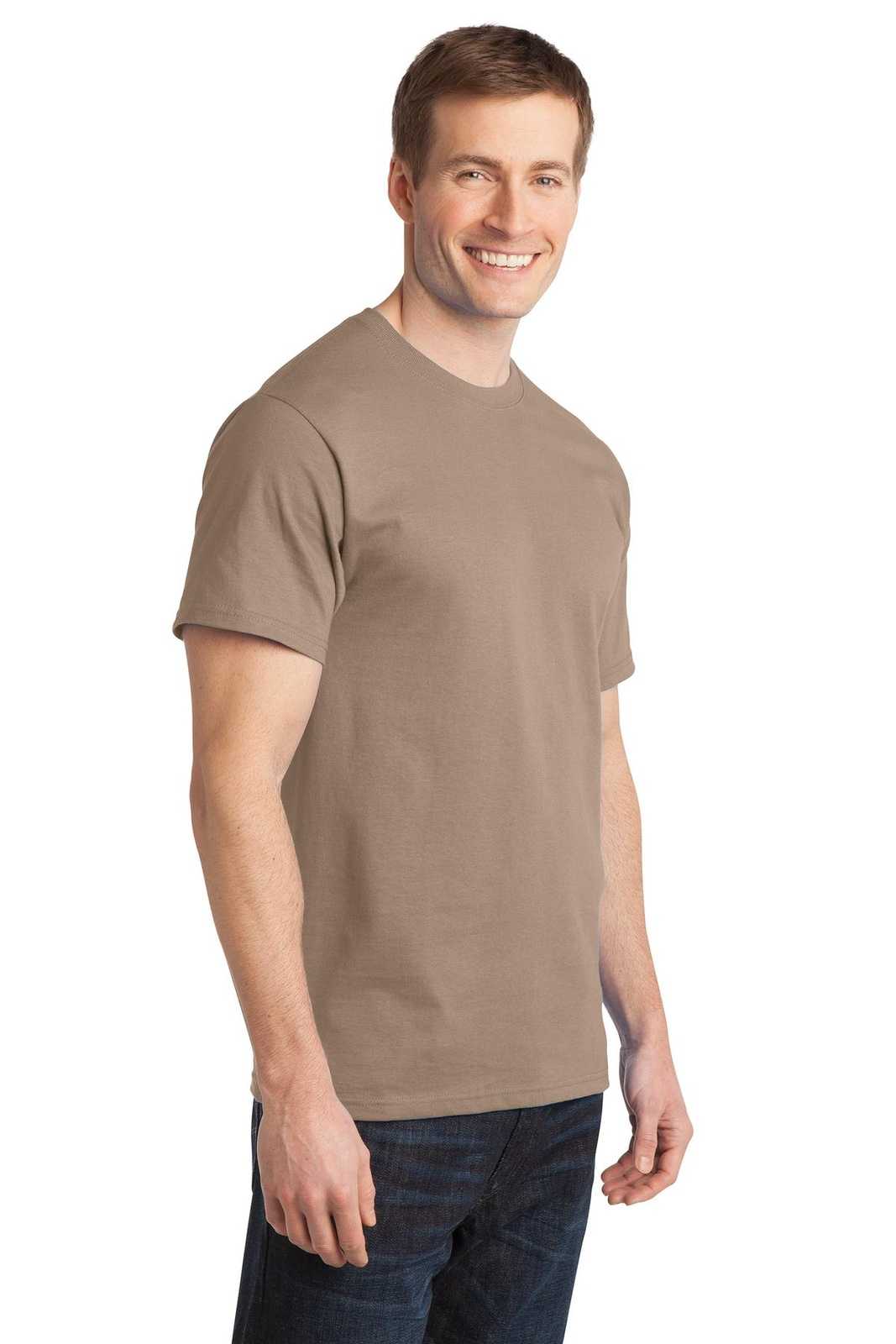 Port &amp; Company PC150 Ring Spun Cotton Tee - Sand - HIT a Double - 4