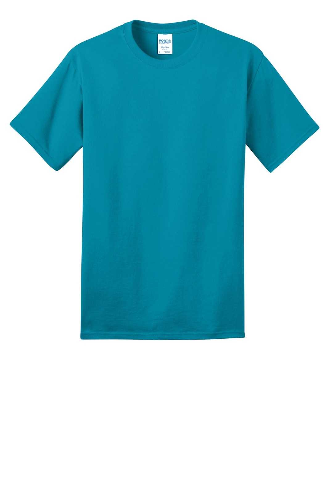 Port &amp; Company PC150 Ring Spun Cotton Tee - Turquoise - HIT a Double - 5