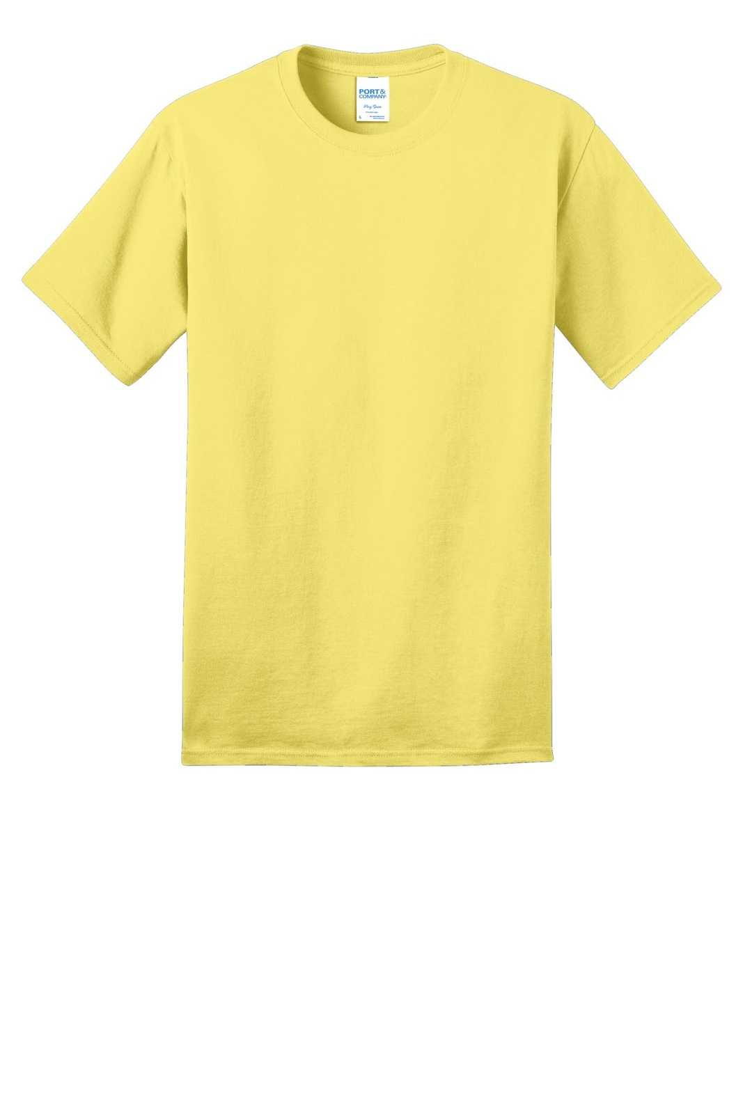 Port &amp; Company PC150 Ring Spun Cotton Tee - Yellow - HIT a Double - 5