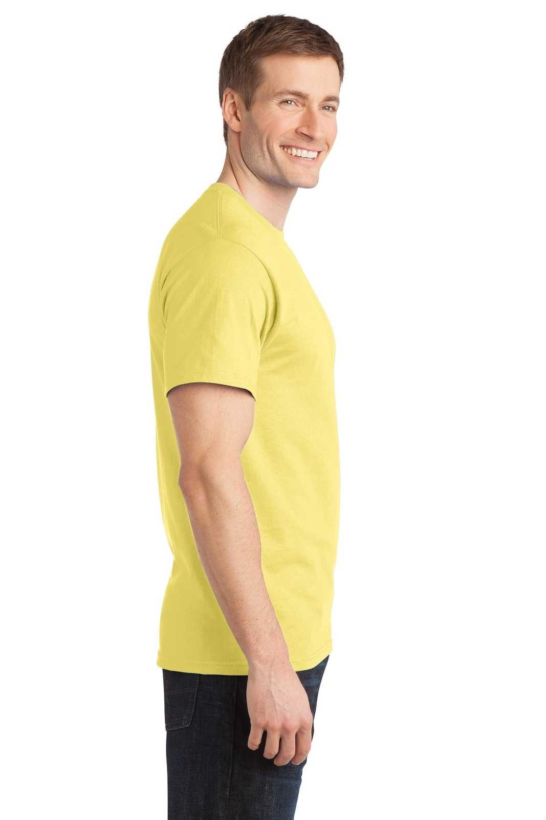 Port &amp; Company PC150 Ring Spun Cotton Tee - Yellow - HIT a Double - 3