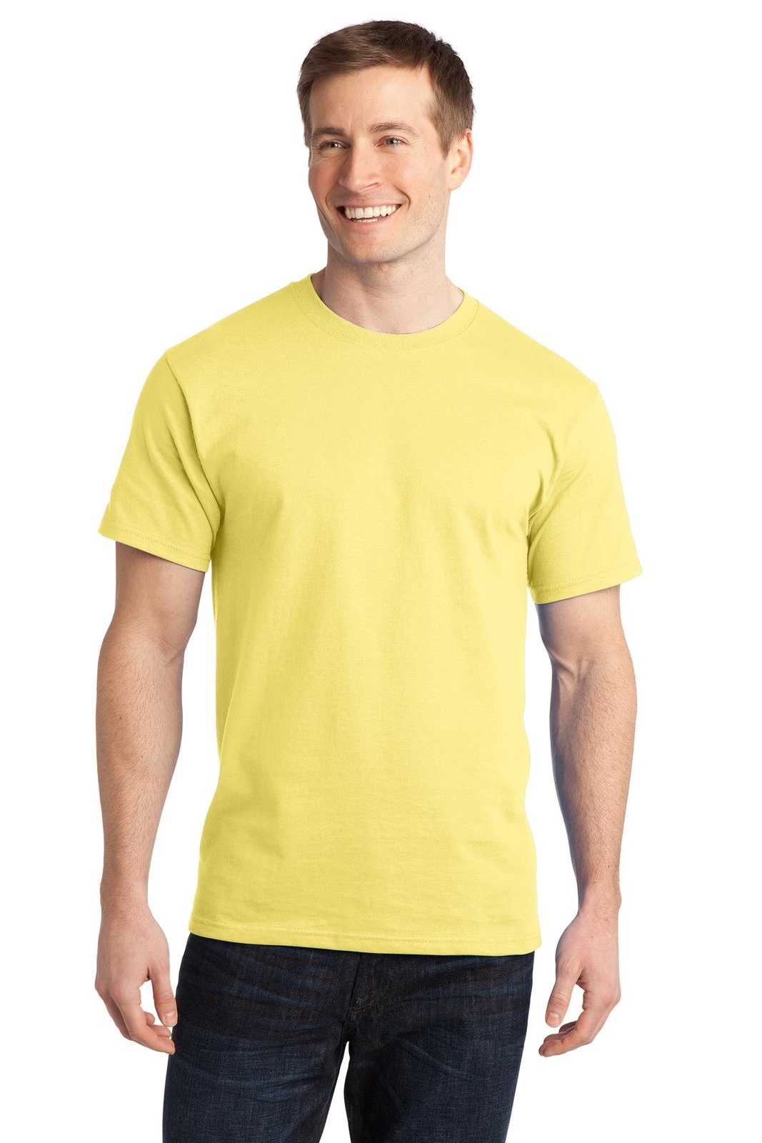 Port &amp; Company PC150 Ring Spun Cotton Tee - Yellow - HIT a Double - 1
