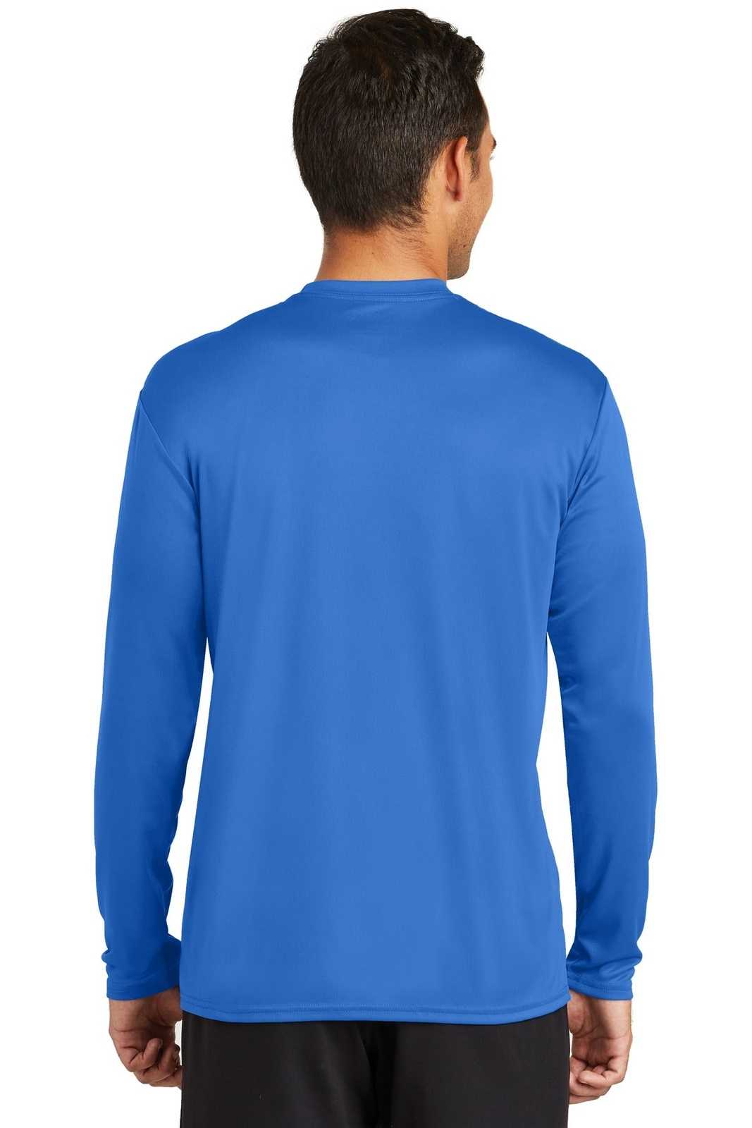 Port &amp; Company PC380LS Long Sleeve Performance Tee - Royal - HIT a Double - 2