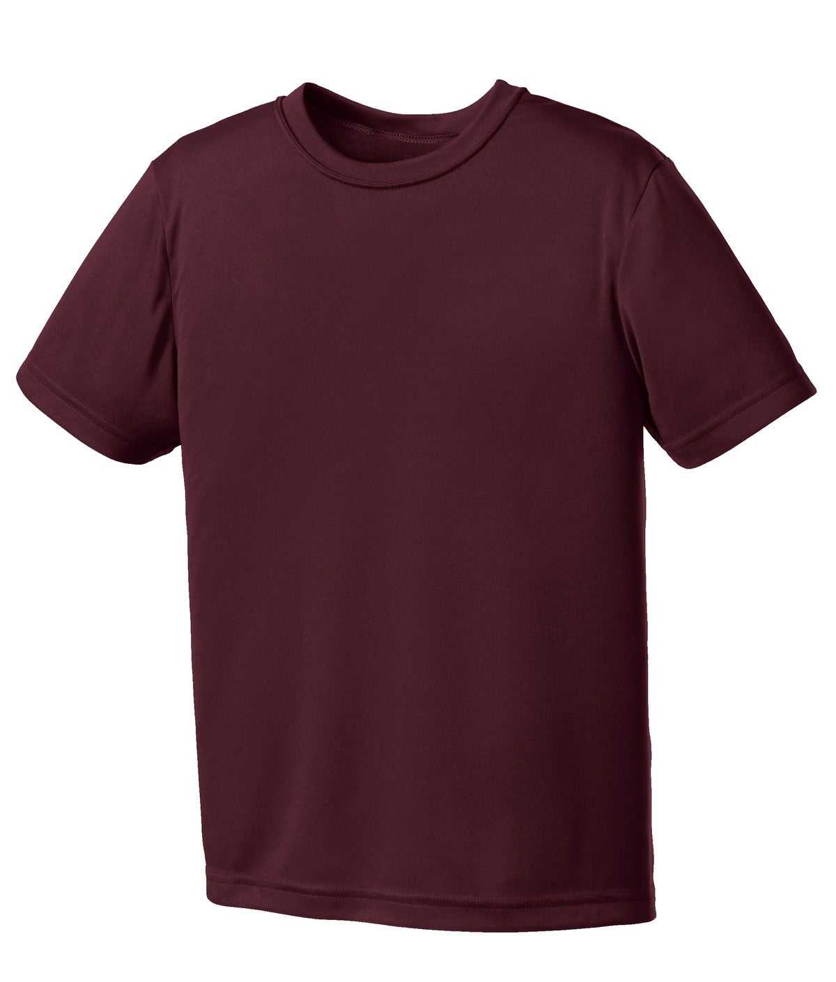 Port &amp; Company PC380Y Youth Performance Tee - Athletic Maroon - HIT a Double - 5