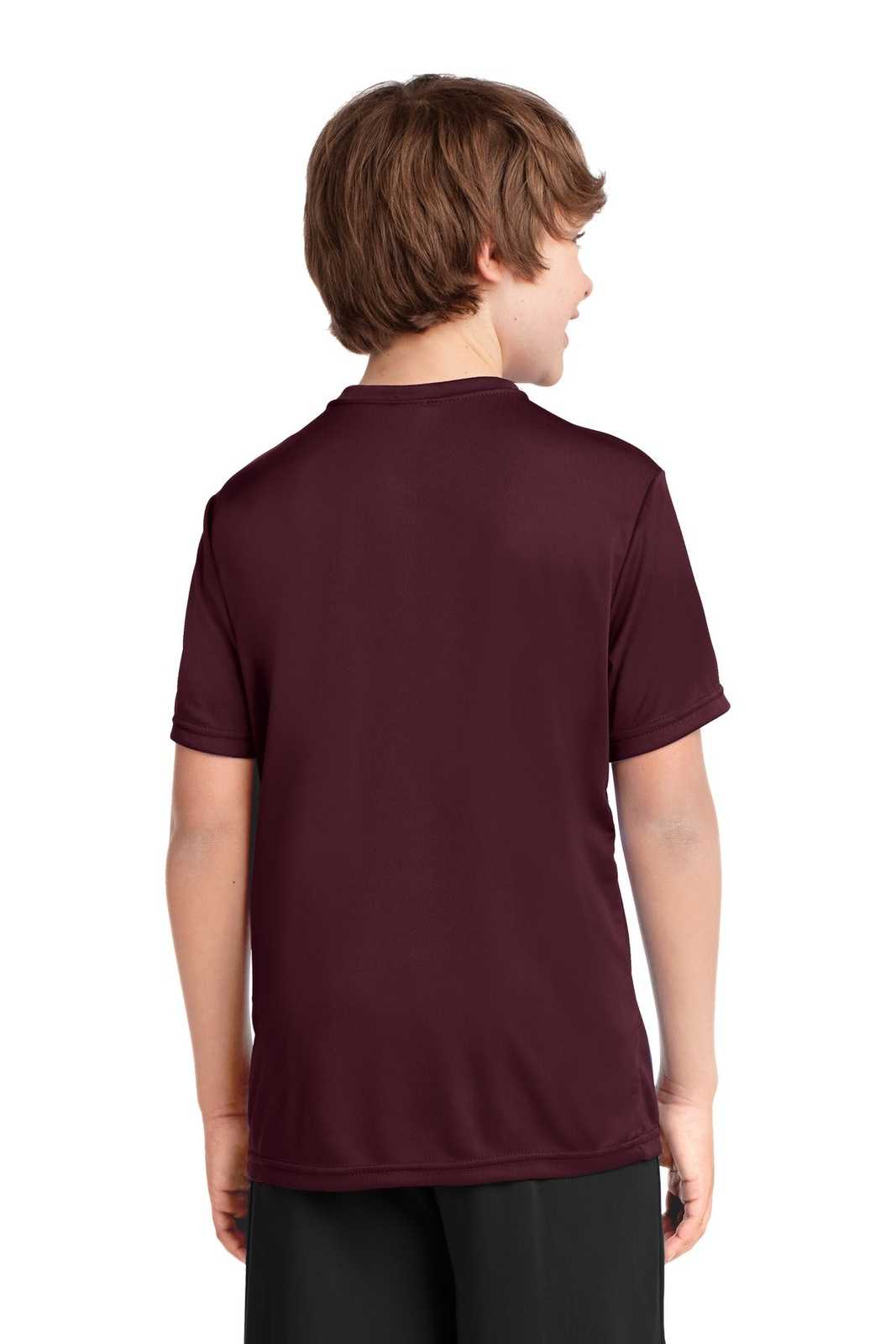 Port &amp; Company PC380Y Youth Performance Tee - Athletic Maroon - HIT a Double - 2