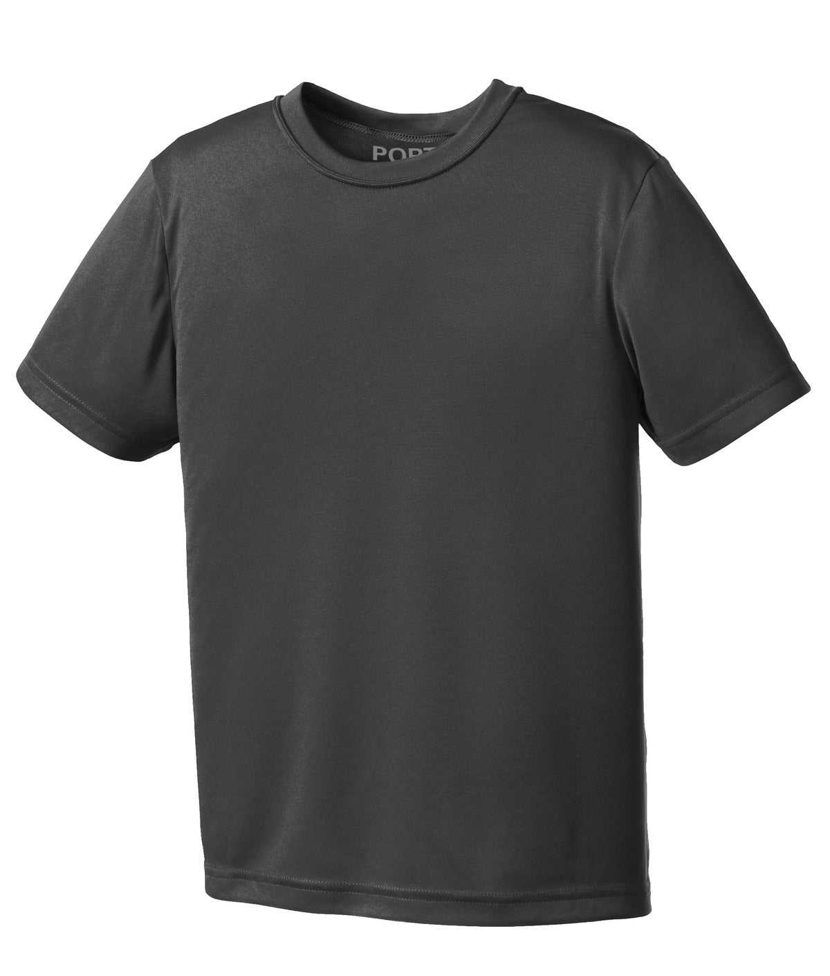 Port &amp; Company PC380Y Youth Performance Tee - Charcoal - HIT a Double - 5