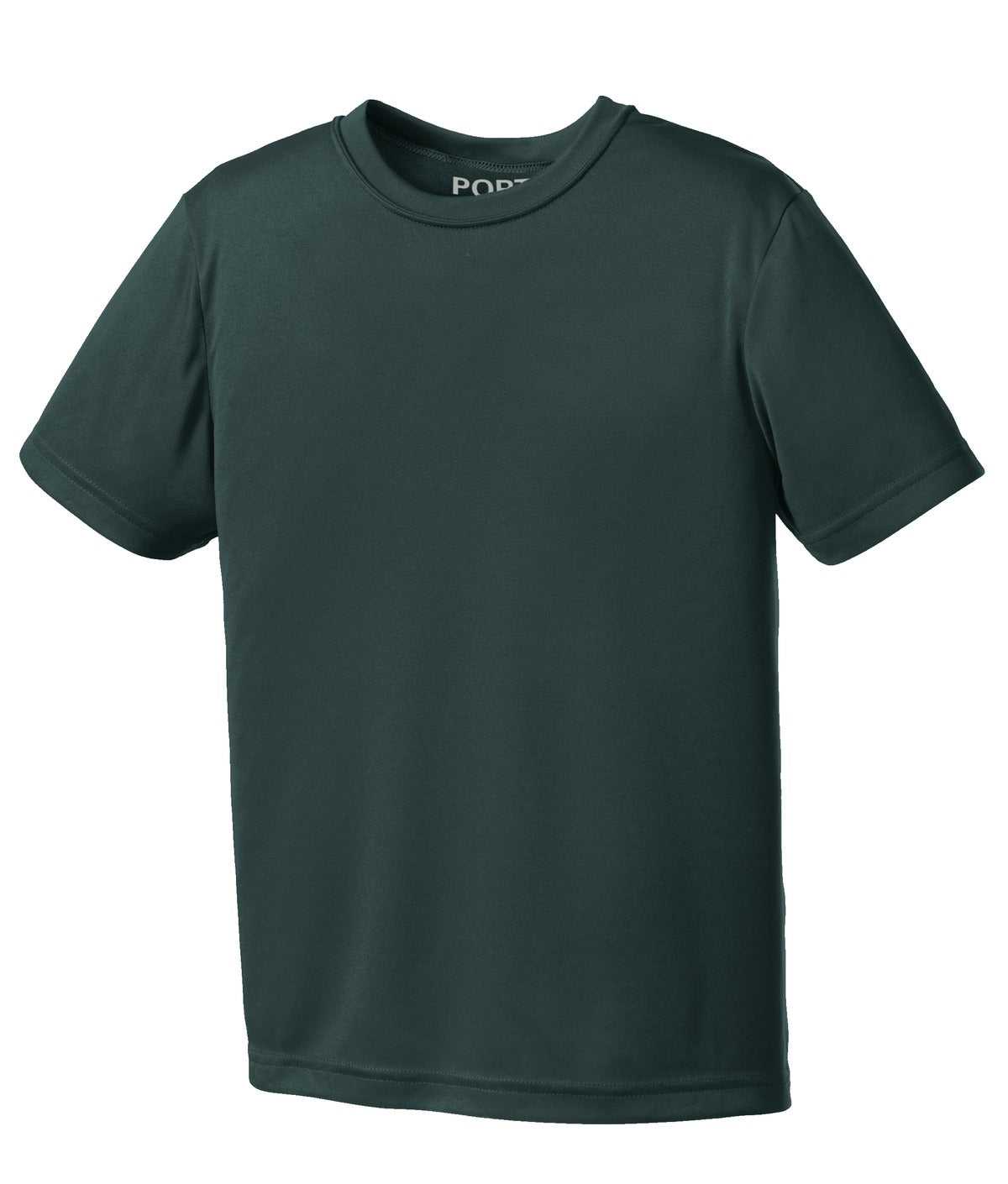 Port &amp; Company PC380Y Youth Performance Tee - Dark Green - HIT a Double - 5