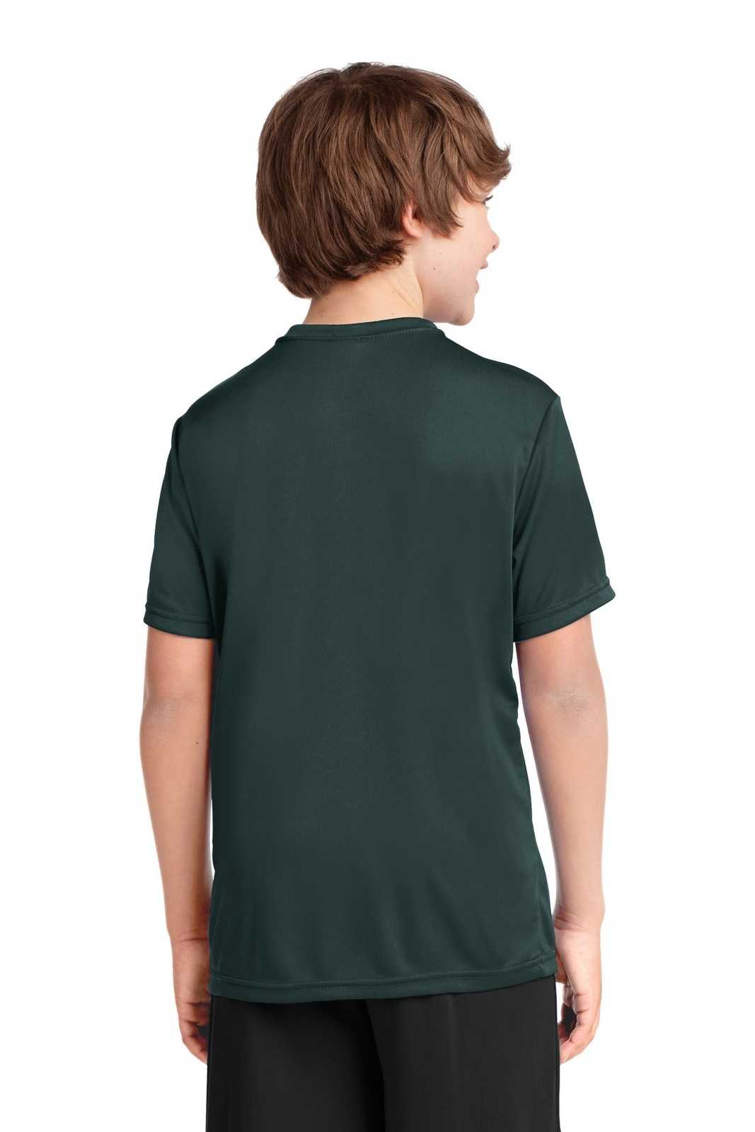 Port &amp; Company PC380Y Youth Performance Tee - Dark Green - HIT a Double - 2