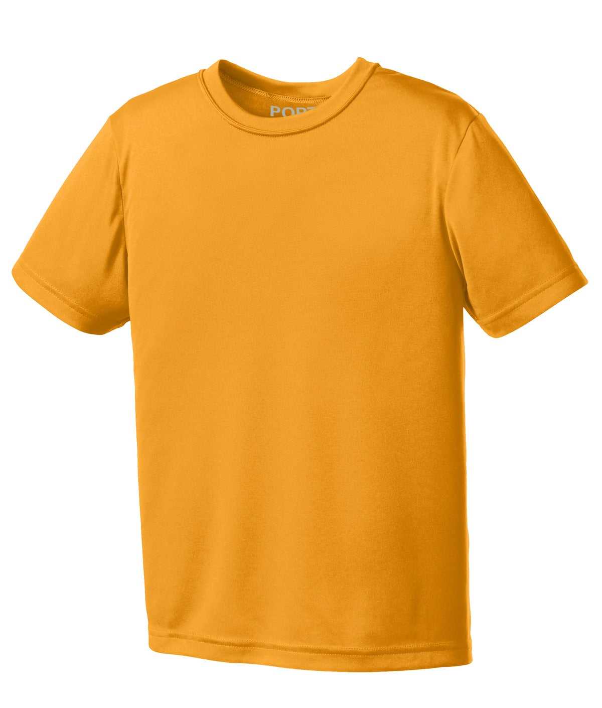 Port &amp; Company PC380Y Youth Performance Tee - Gold - HIT a Double - 5