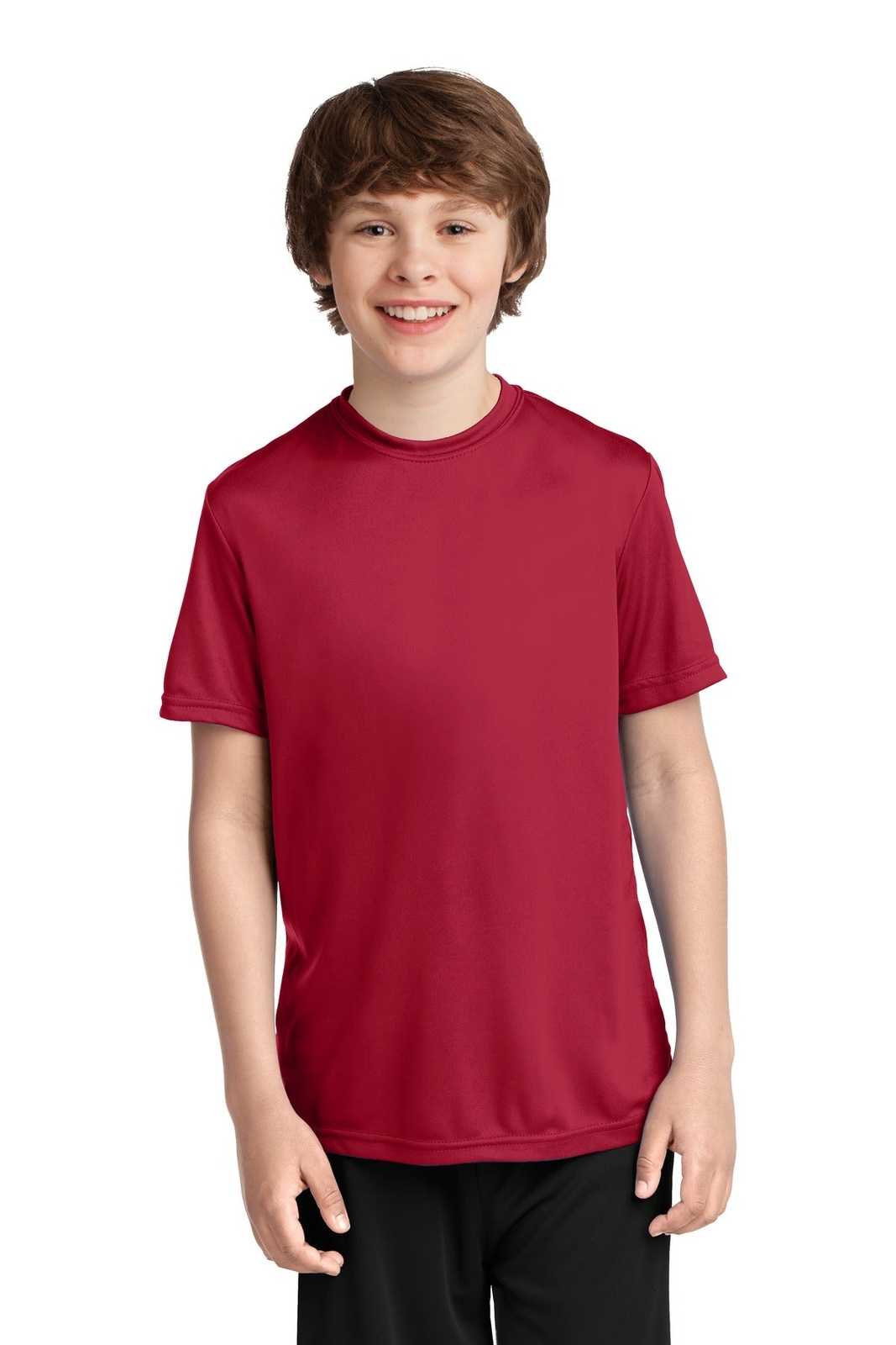 Port & Company PC380Y Youth Performance Tee - Red - HIT a Double - 1