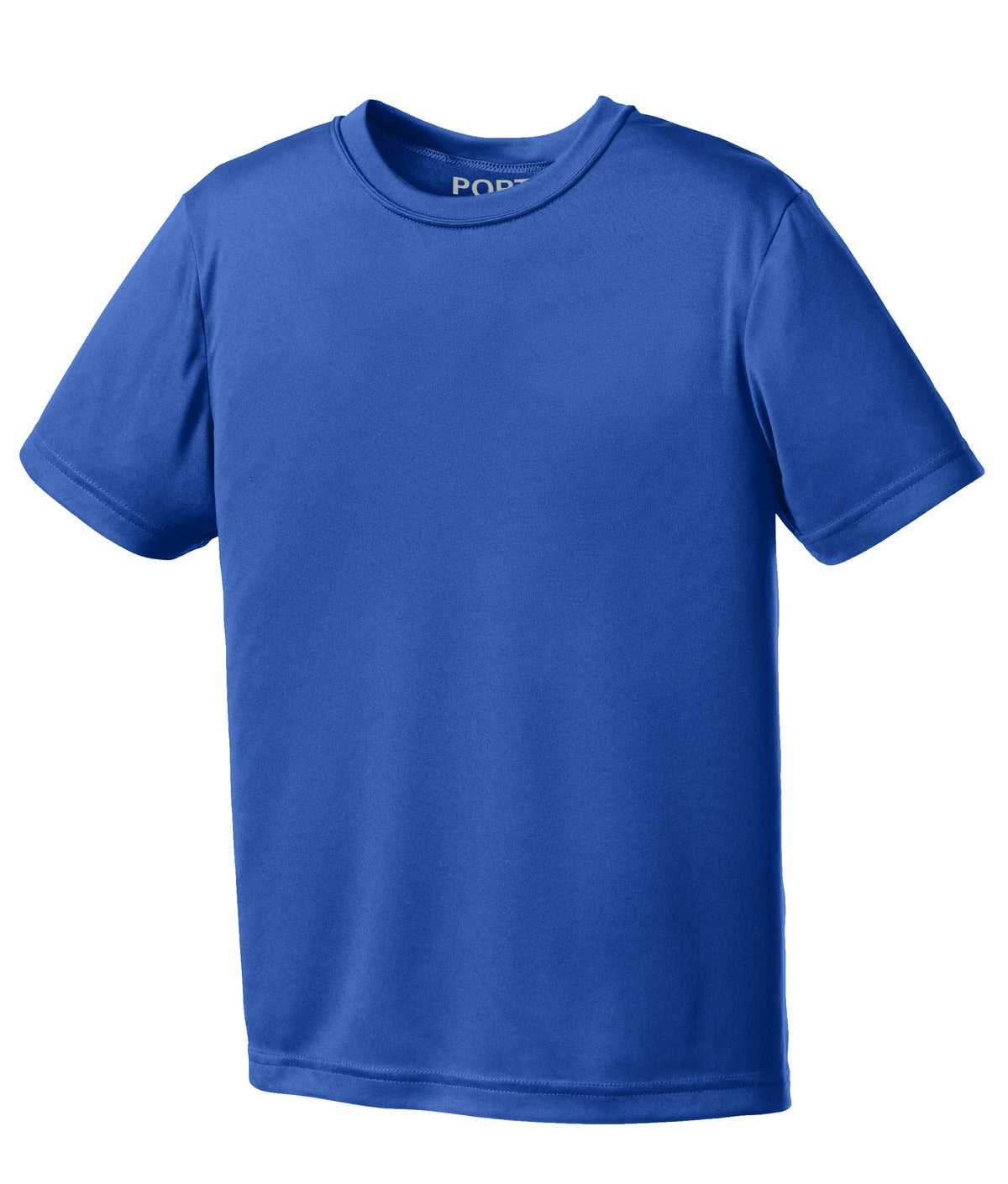 Port &amp; Company PC380Y Youth Performance Tee - Royal - HIT a Double - 5