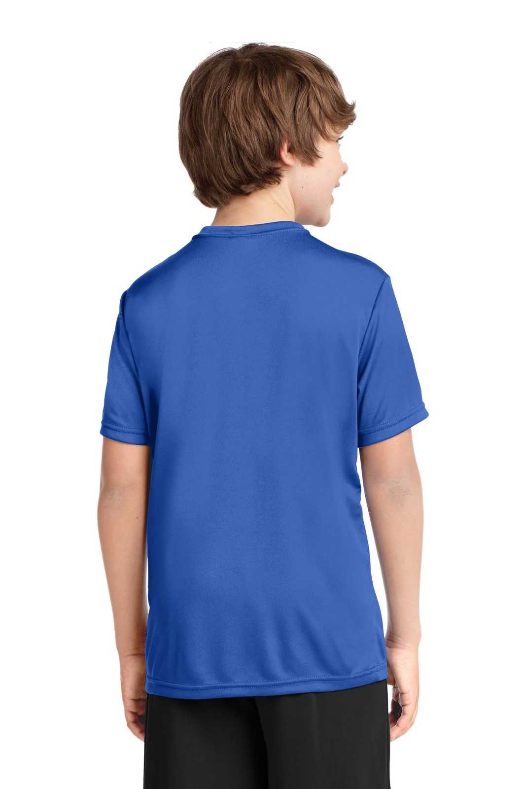 Port &amp; Company PC380Y Youth Performance Tee - Royal - HIT a Double - 2