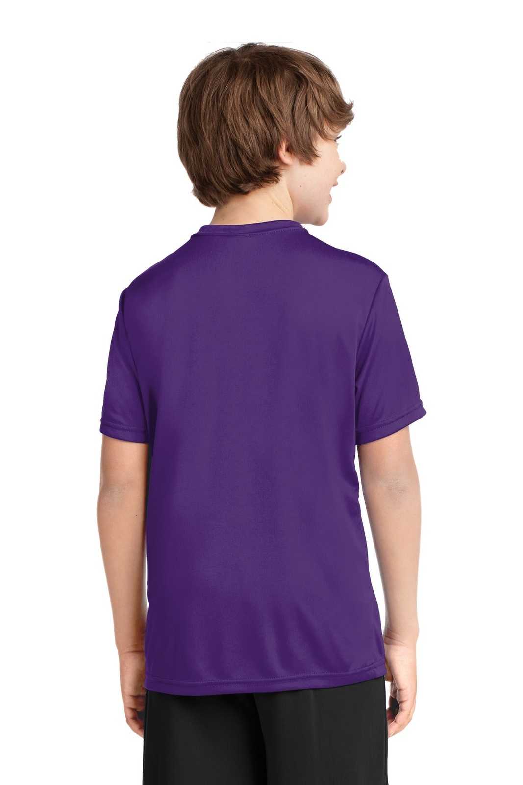 Port & Company PC380Y Youth Performance Tee - Team Purple - HIT a Double - 1