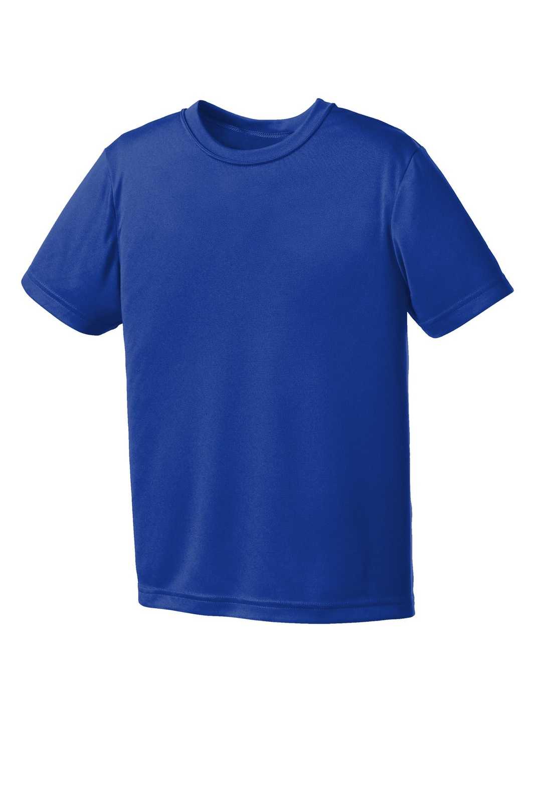Port & Company PC380Y Youth Performance Tee - True Royal - HIT a Double - 1