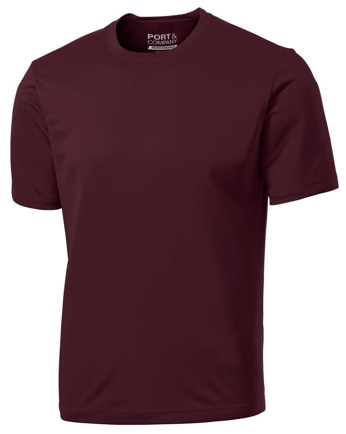 Port &amp; Company PC380 Performance Tee - Athletic Maroon - HIT a Double - 5