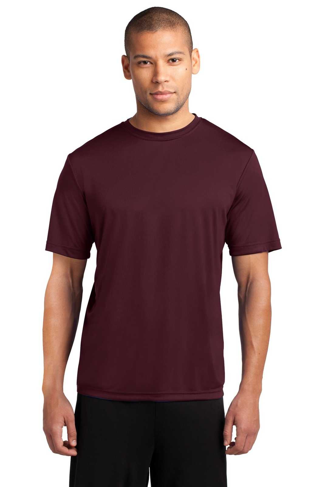 Port &amp; Company PC380 Performance Tee - Athletic Maroon - HIT a Double - 1