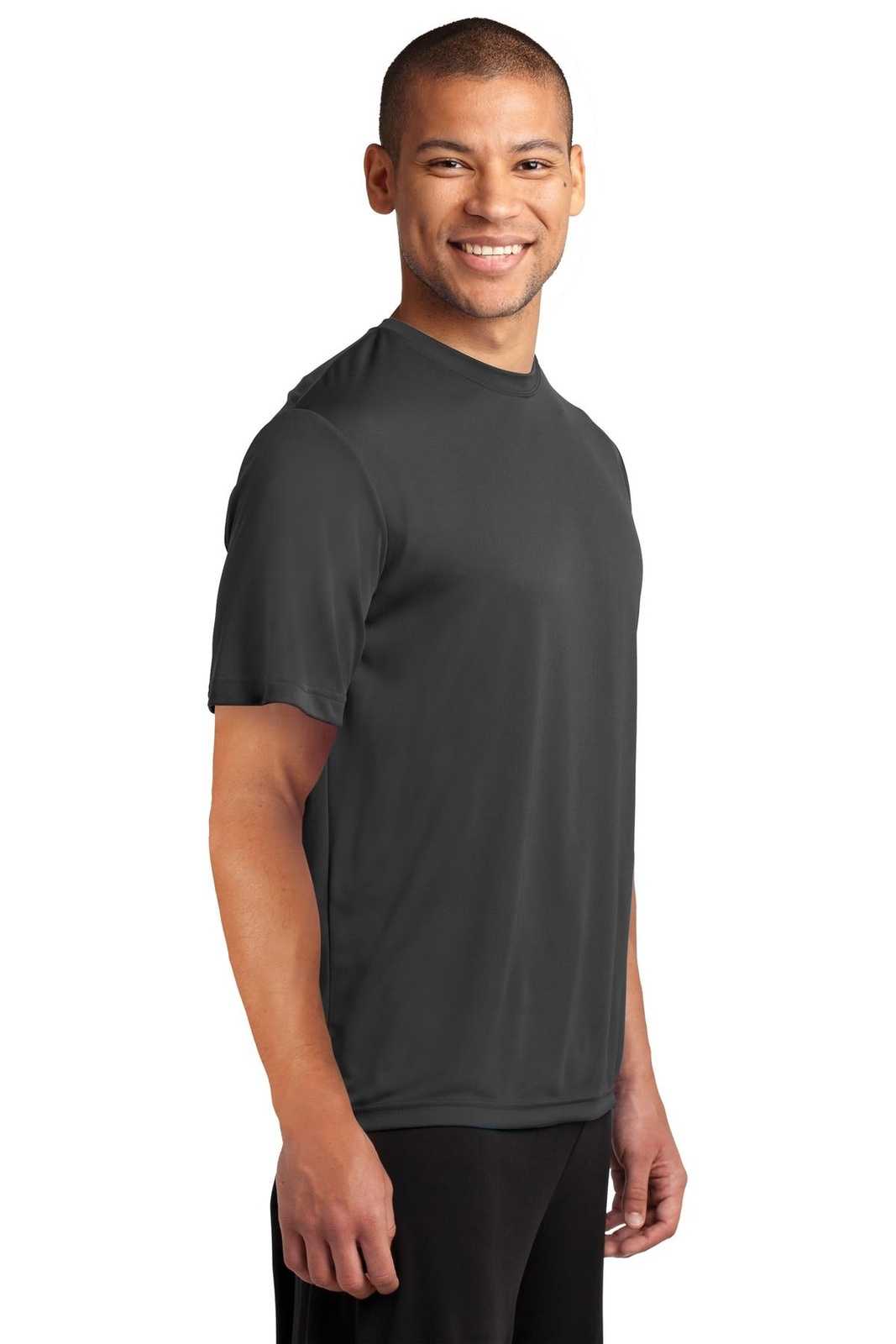 Port &amp; Company PC380 Performance Tee - Charcoal - HIT a Double - 4