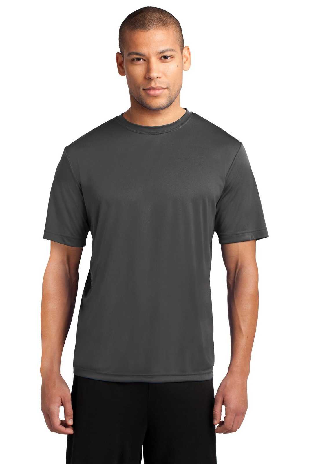 Port &amp; Company PC380 Performance Tee - Charcoal - HIT a Double - 1