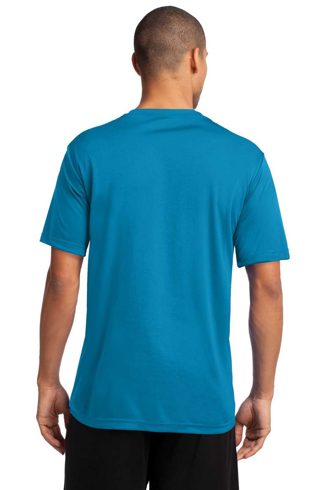 Port &amp; Company PC380 Performance Tee - Neon Blue - HIT a Double - 2