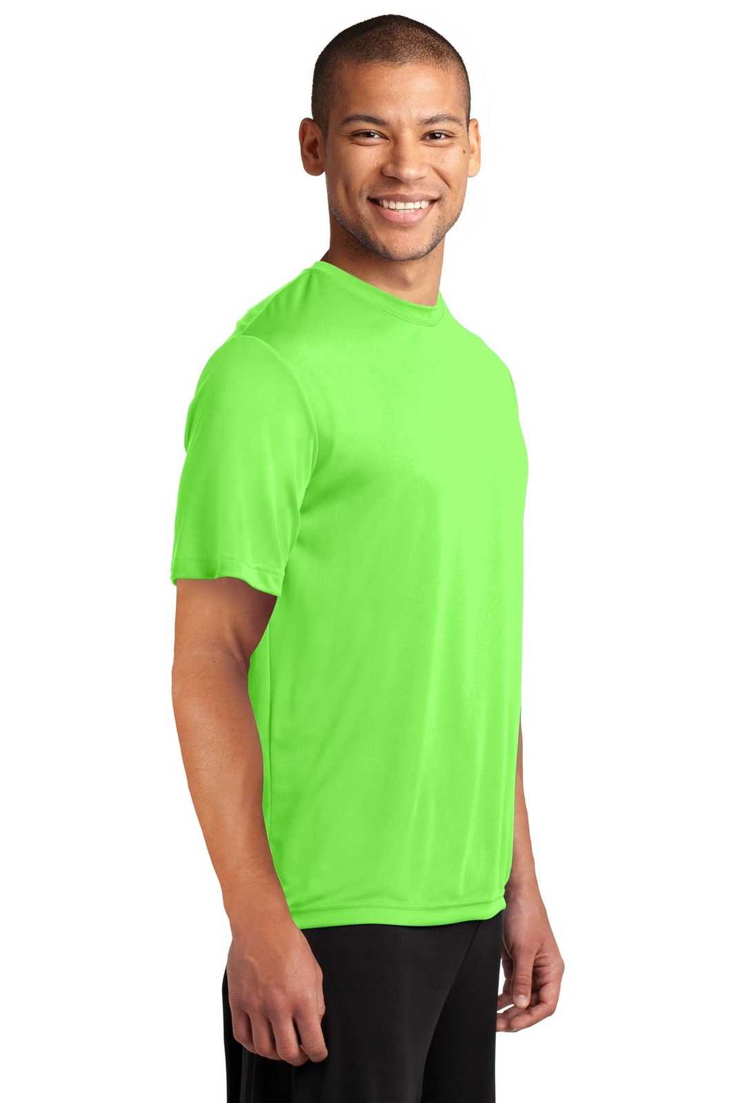 Port &amp; Company PC380 Performance Tee - Neon Green - HIT a Double - 4