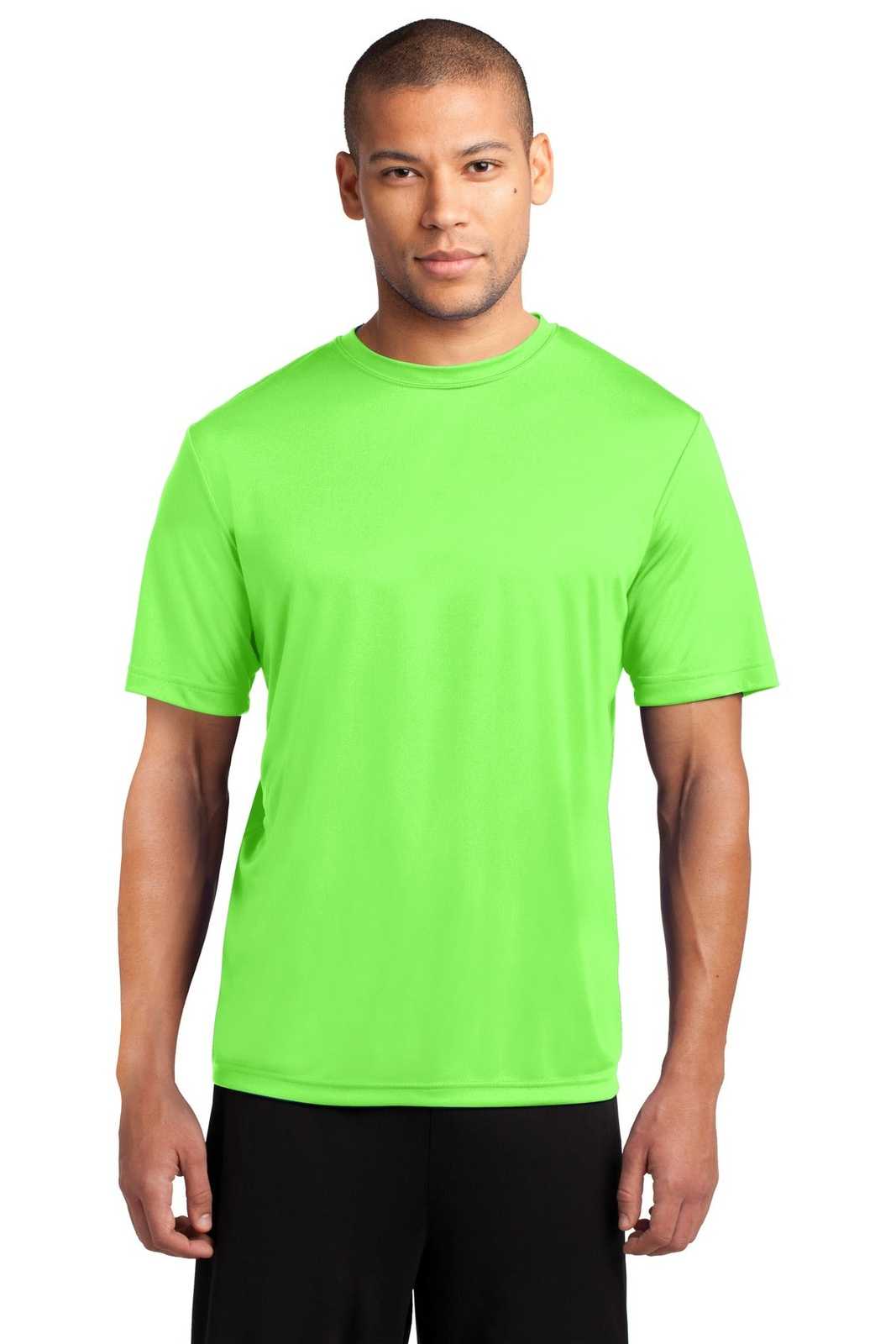 Port &amp; Company PC380 Performance Tee - Neon Green - HIT a Double - 1