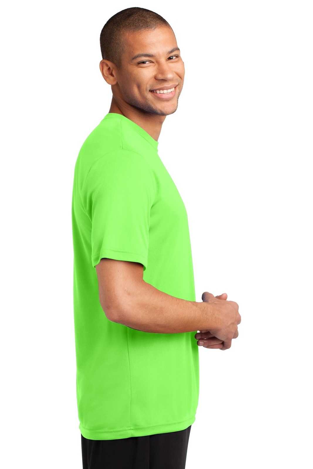 Port &amp; Company PC380 Performance Tee - Neon Green - HIT a Double - 3