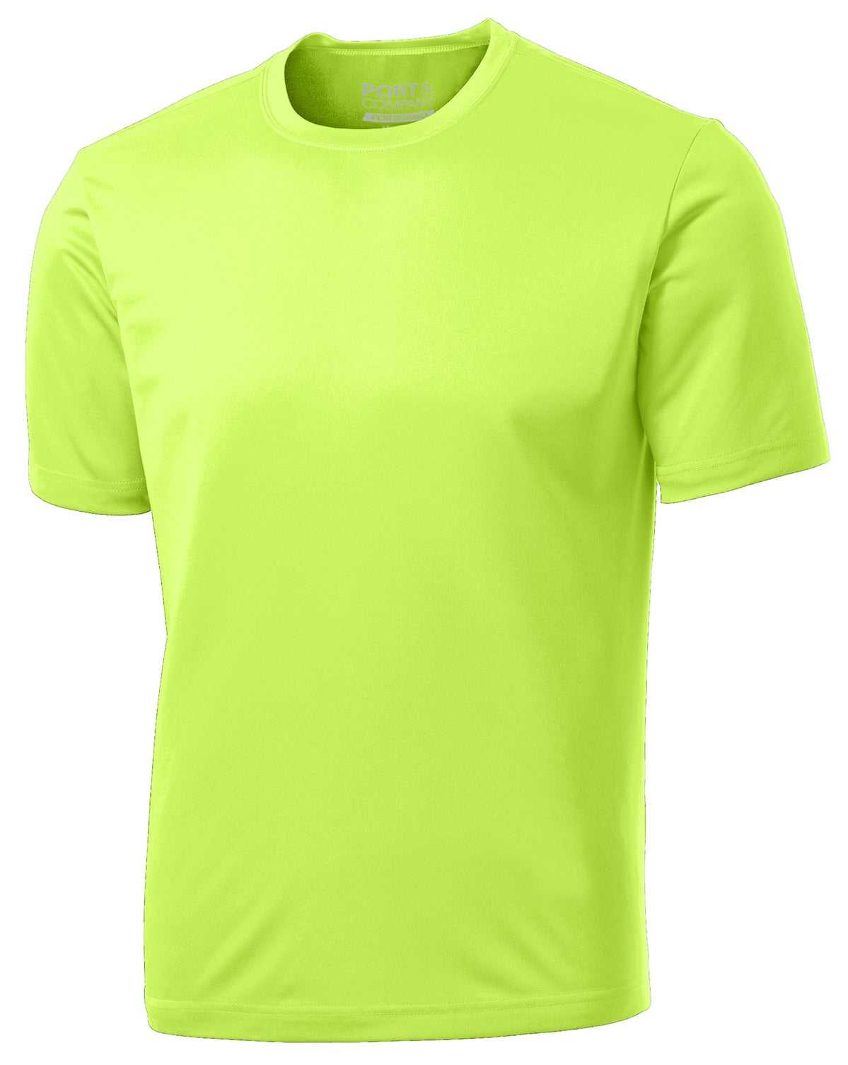 Port &amp; Company PC380 Performance Tee - Neon Yellow - HIT a Double - 5