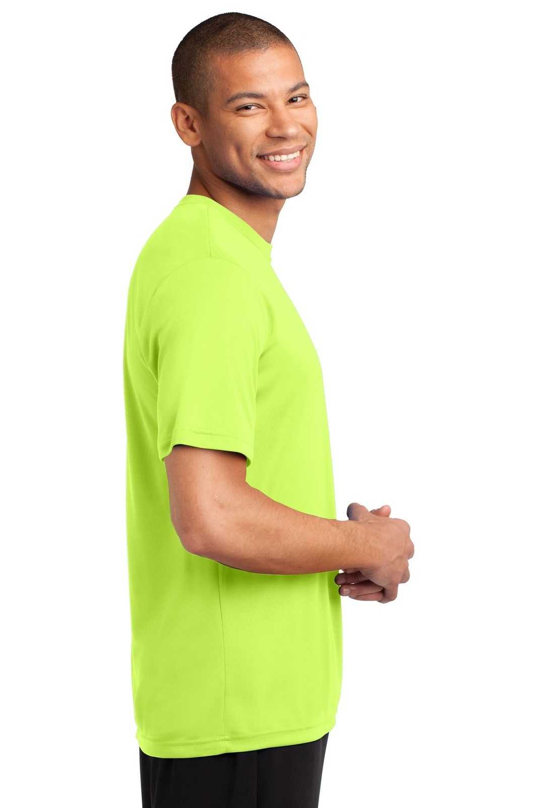 Port &amp; Company PC380 Performance Tee - Neon Yellow - HIT a Double - 3