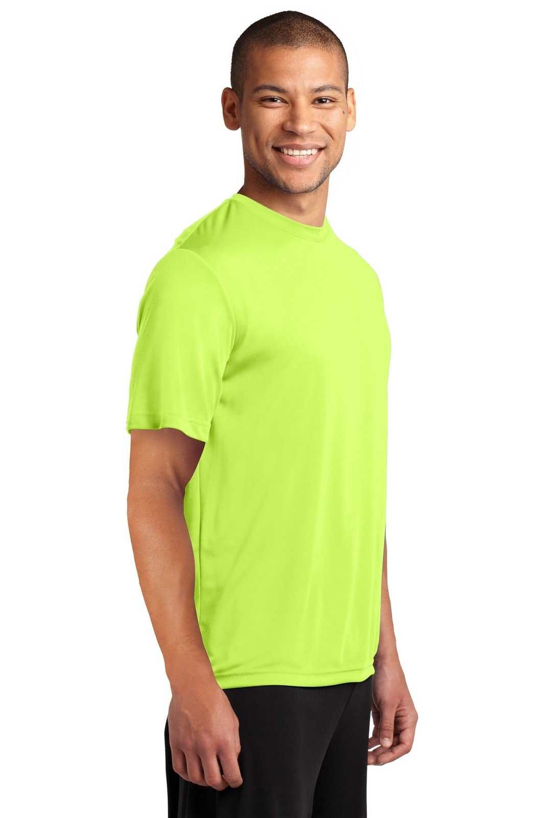 Port &amp; Company PC380 Performance Tee - Neon Yellow - HIT a Double - 4