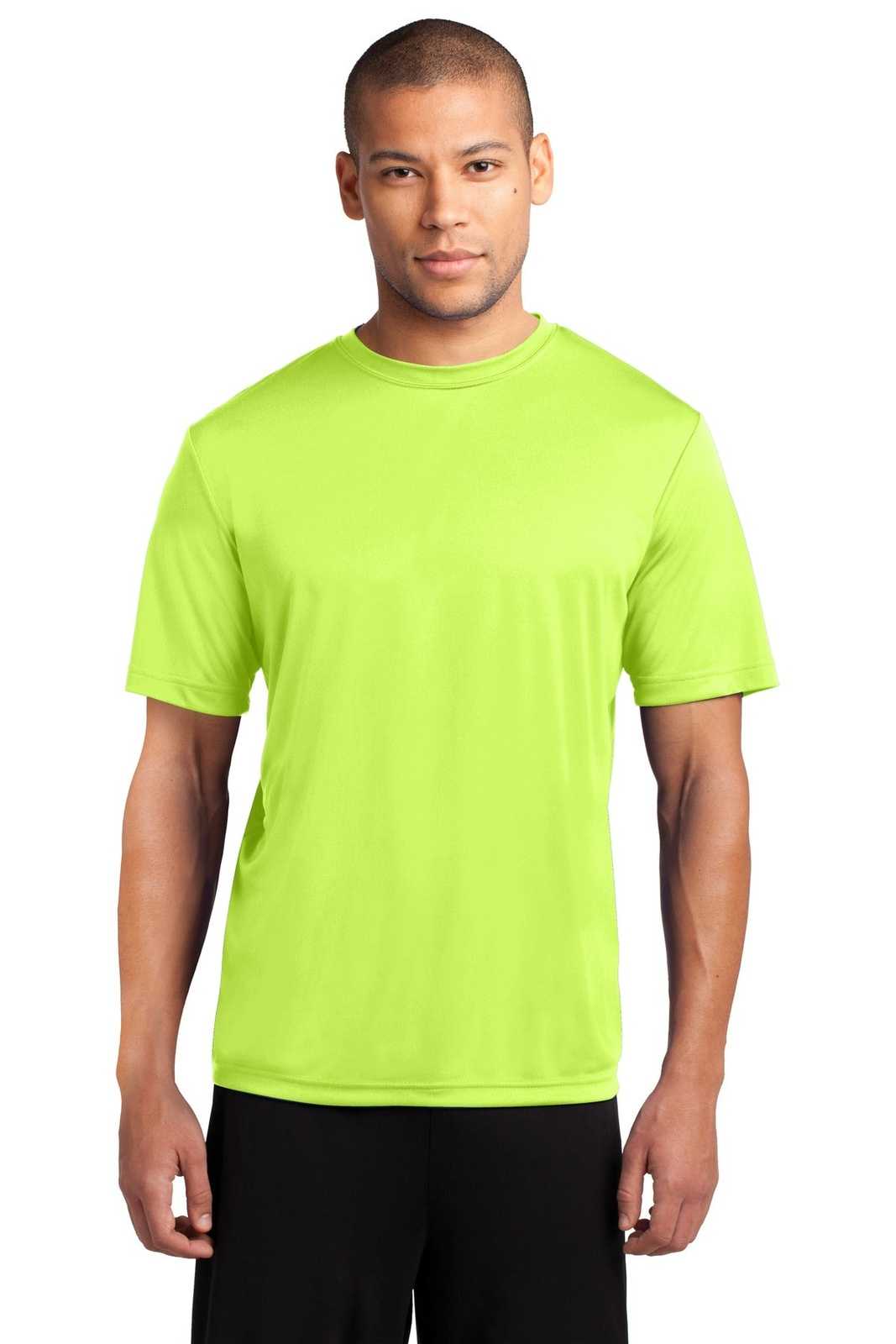 Port &amp; Company PC380 Performance Tee - Neon Yellow - HIT a Double - 1