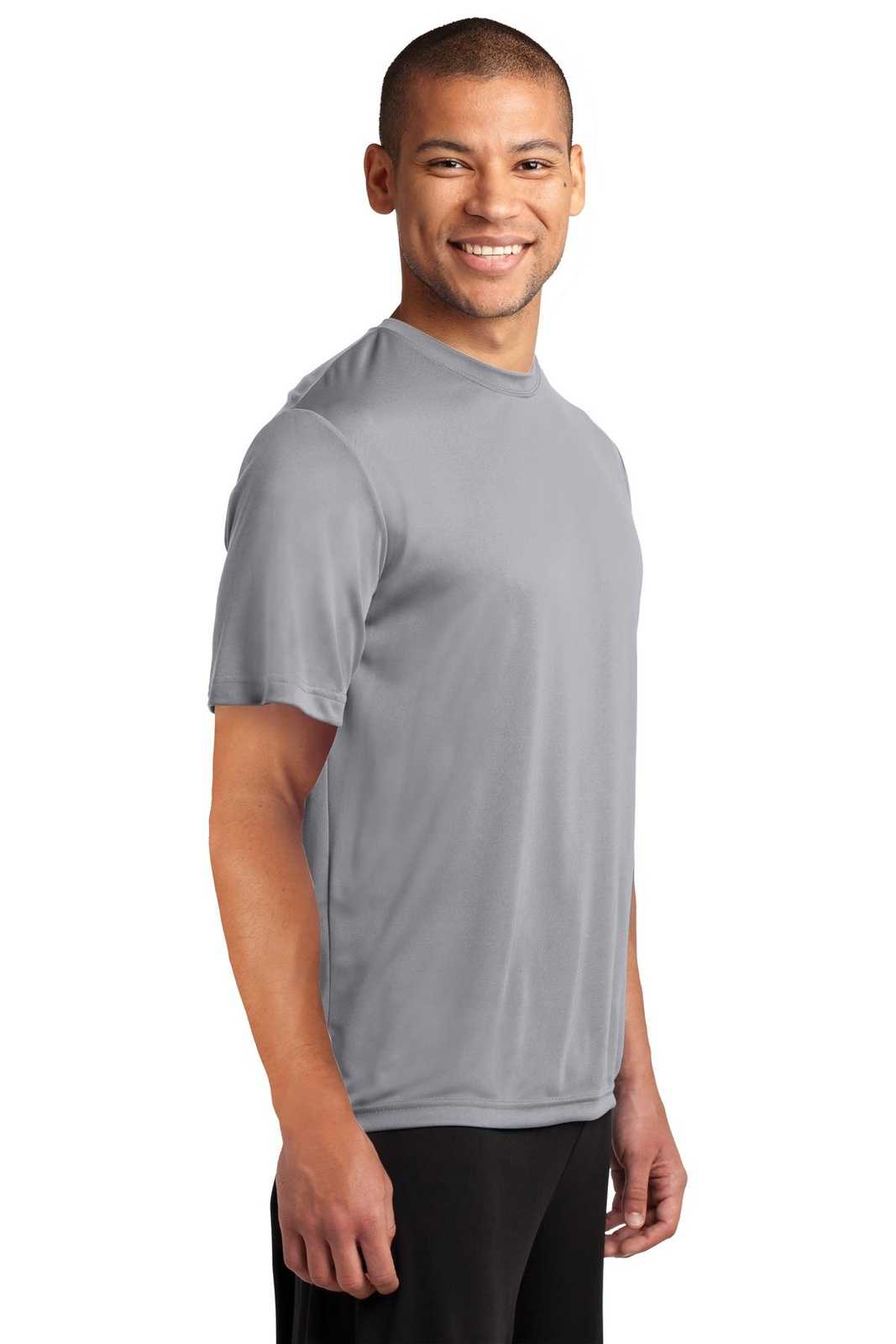 Port &amp; Company PC380 Performance Tee - Silver - HIT a Double - 4