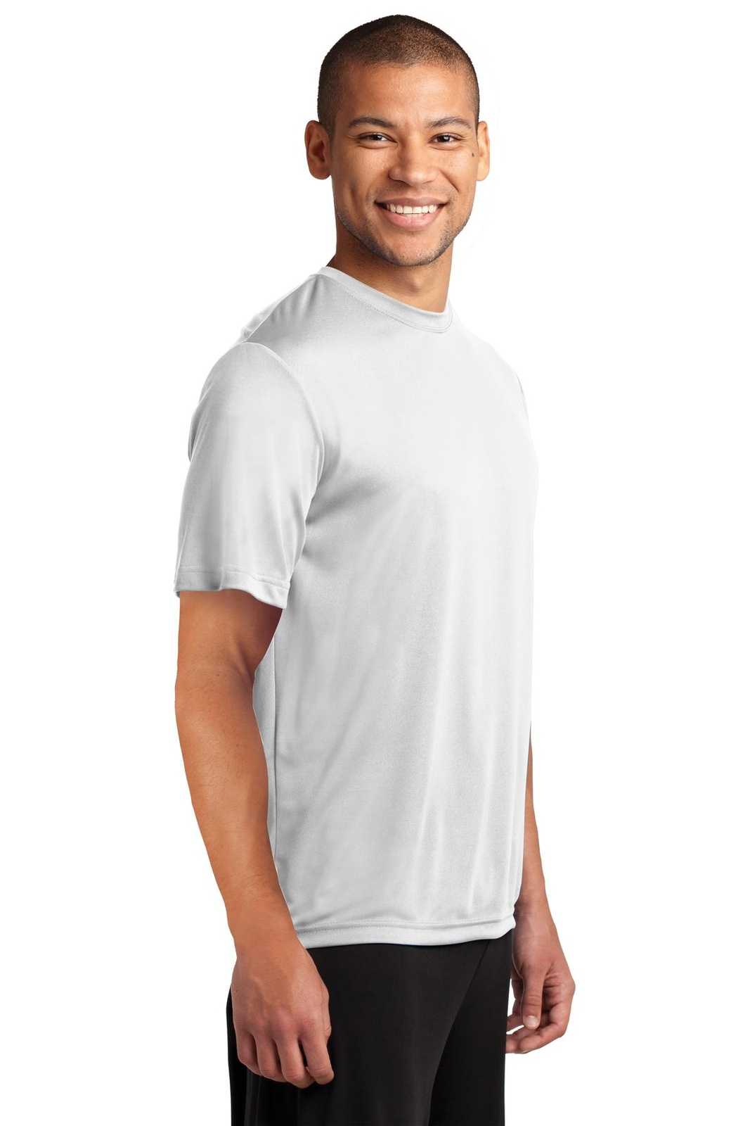 Port &amp; Company PC380 Performance Tee - White - HIT a Double - 4