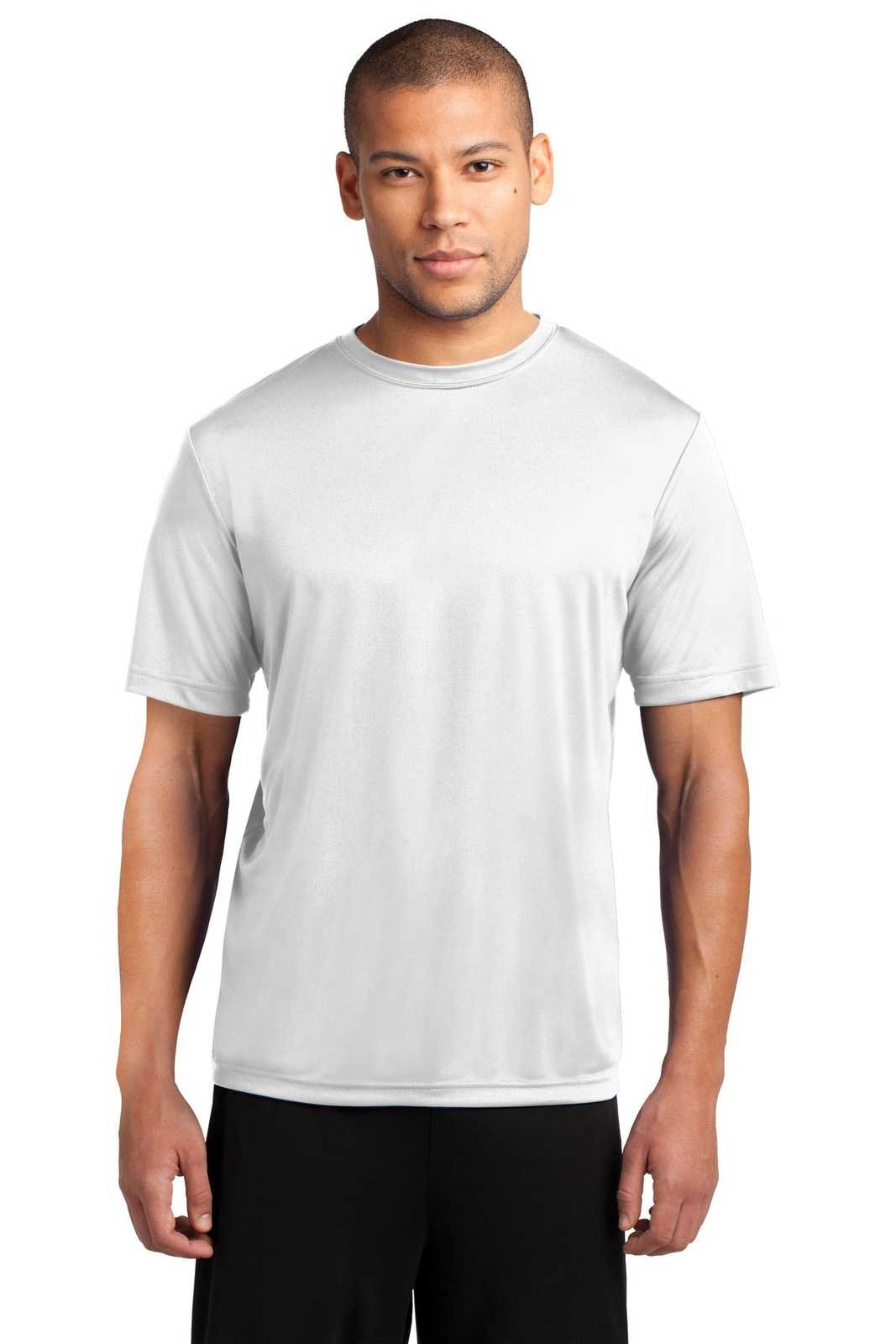 Port &amp; Company PC380 Performance Tee - White - HIT a Double - 1