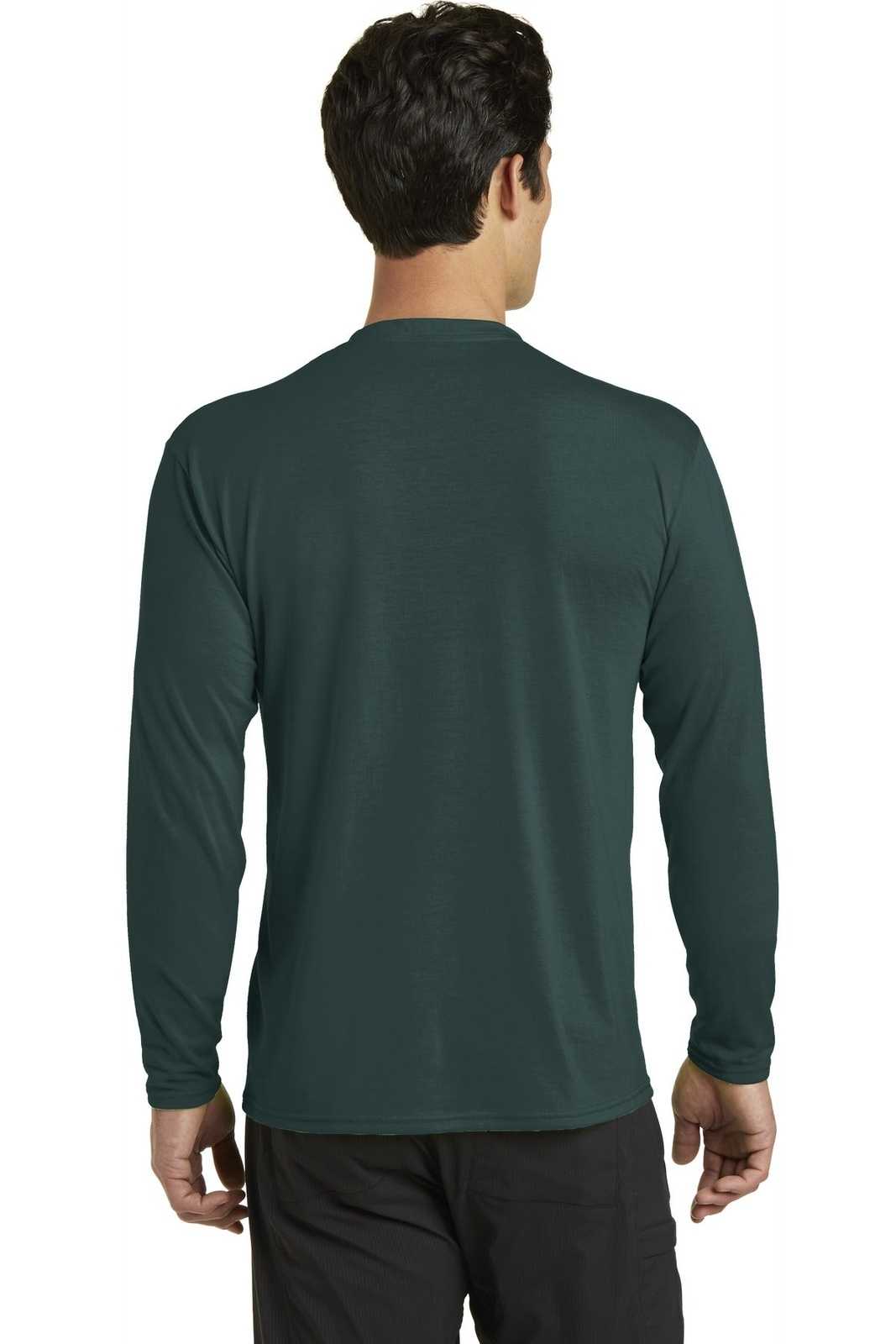 Port &amp; Company PC381LS Long Sleeve Performance Blend Tee - Dark Green - HIT a Double - 2