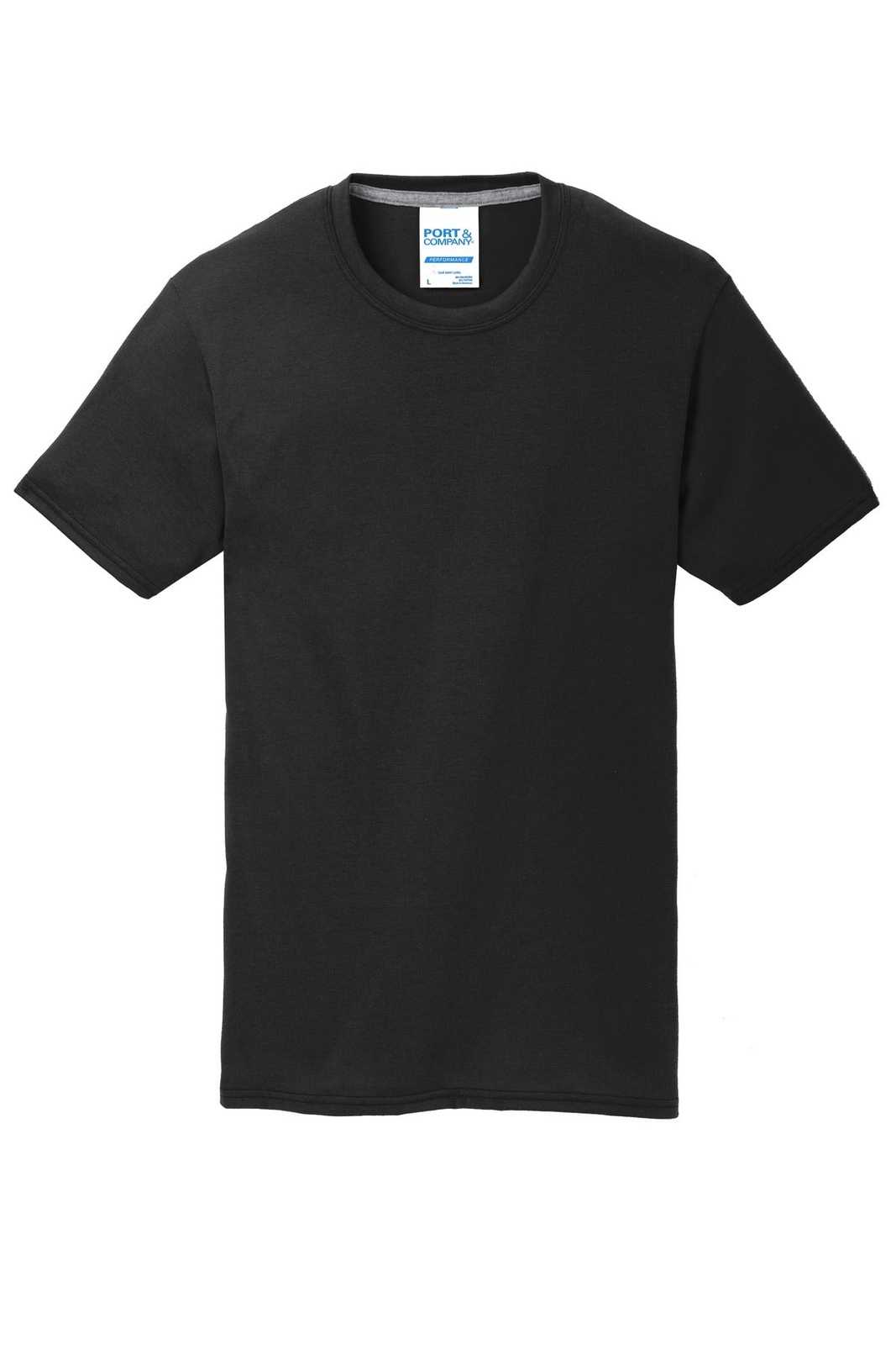 Port &amp; Company PC381Y Youth Performance Blend Tee - Jet Black - HIT a Double - 5