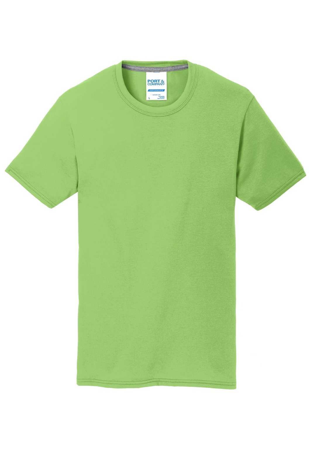 Port &amp; Company PC381Y Youth Performance Blend Tee - Lime - HIT a Double - 5
