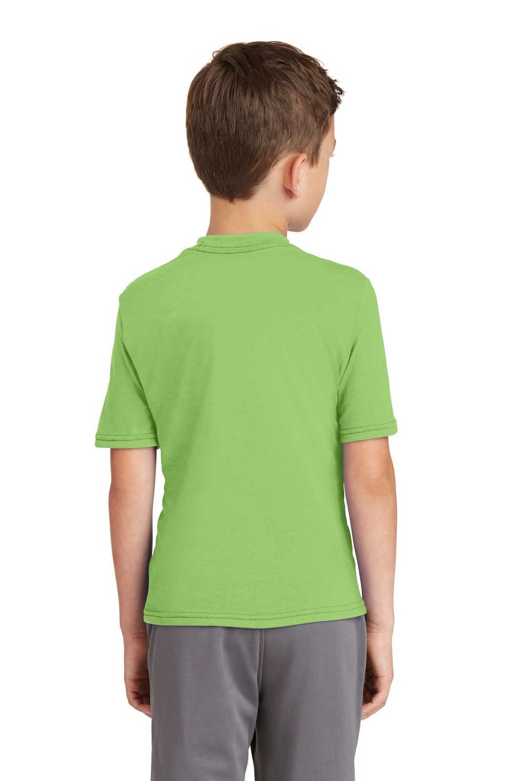 Port &amp; Company PC381Y Youth Performance Blend Tee - Lime - HIT a Double - 2