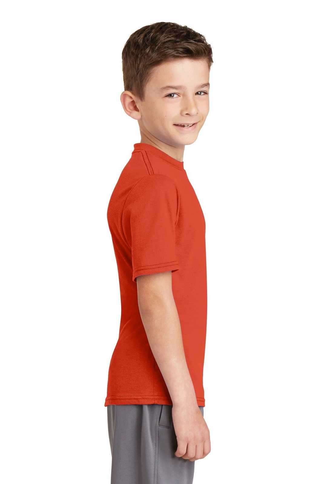 Port &amp; Company PC381Y Youth Performance Blend Tee - Orange - HIT a Double - 3