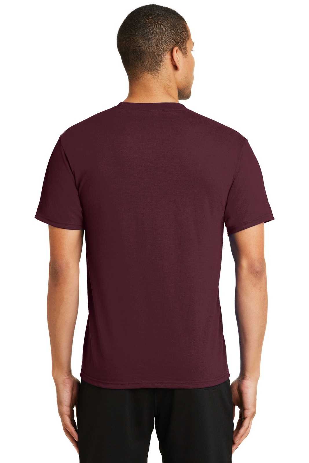 Port &amp; Company PC381 Performance Blend Tee - Athletic Maroon - HIT a Double - 2