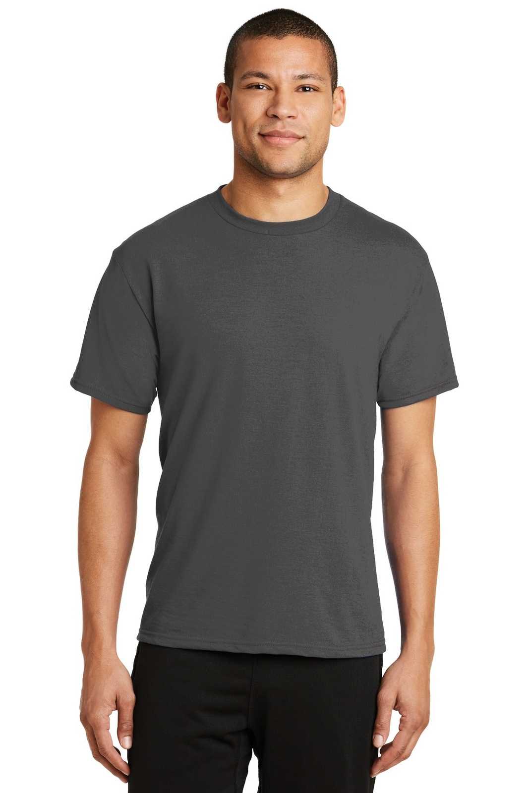 Port & Company PC381 Performance Blend Tee - Charcoal - HIT a Double - 1