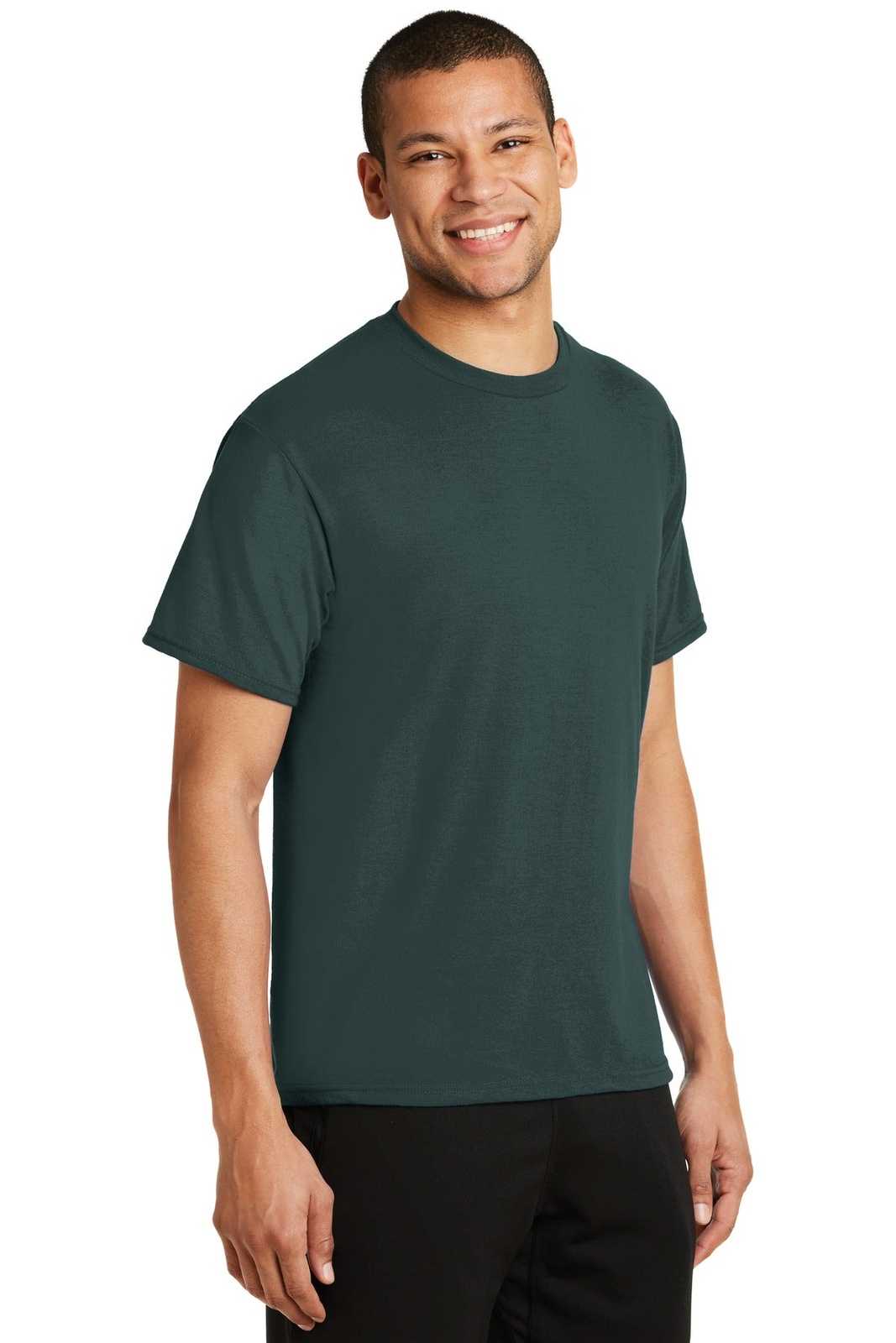 Port &amp; Company PC381 Performance Blend Tee - Dark Green - HIT a Double - 4