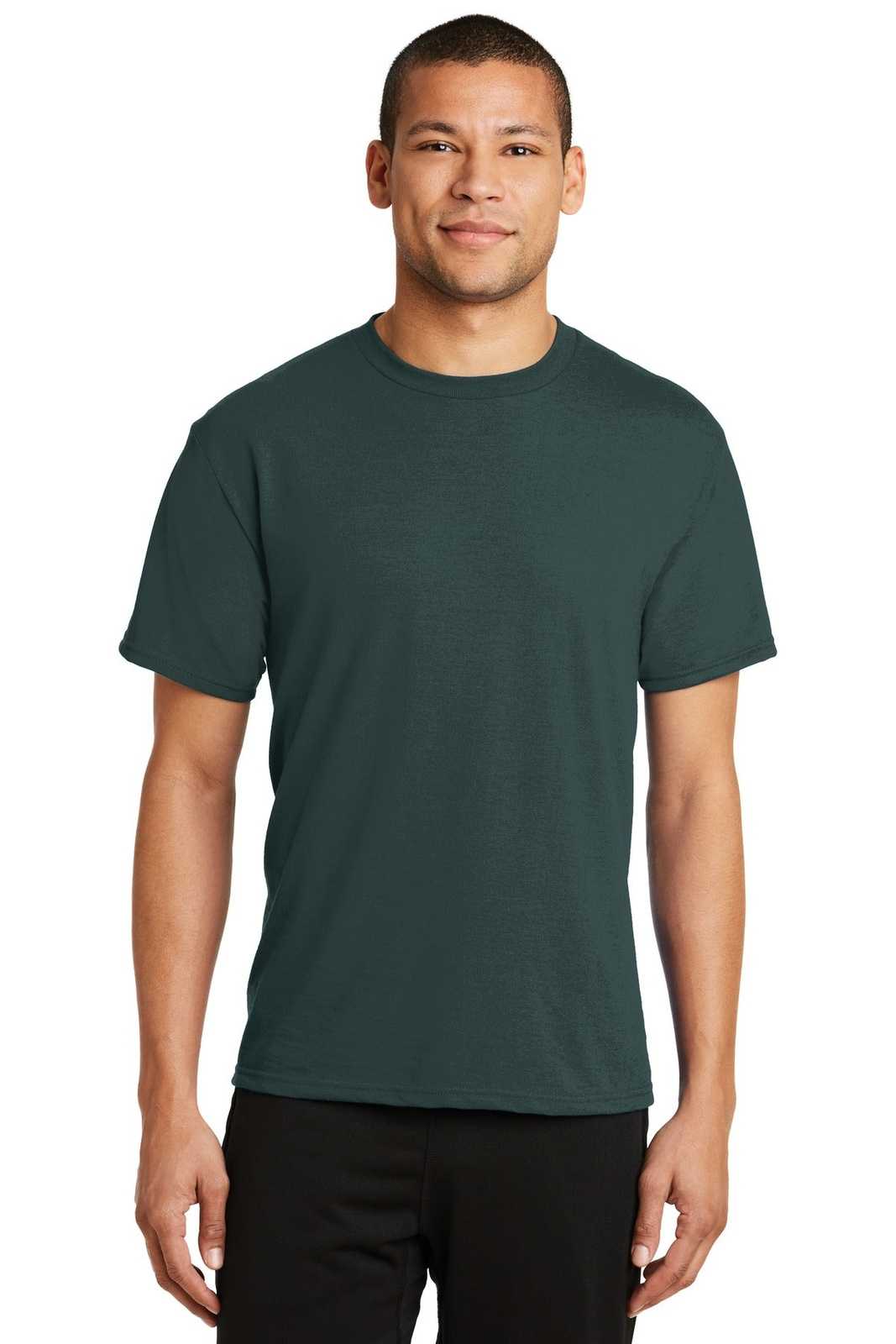 Port &amp; Company PC381 Performance Blend Tee - Dark Green - HIT a Double - 1