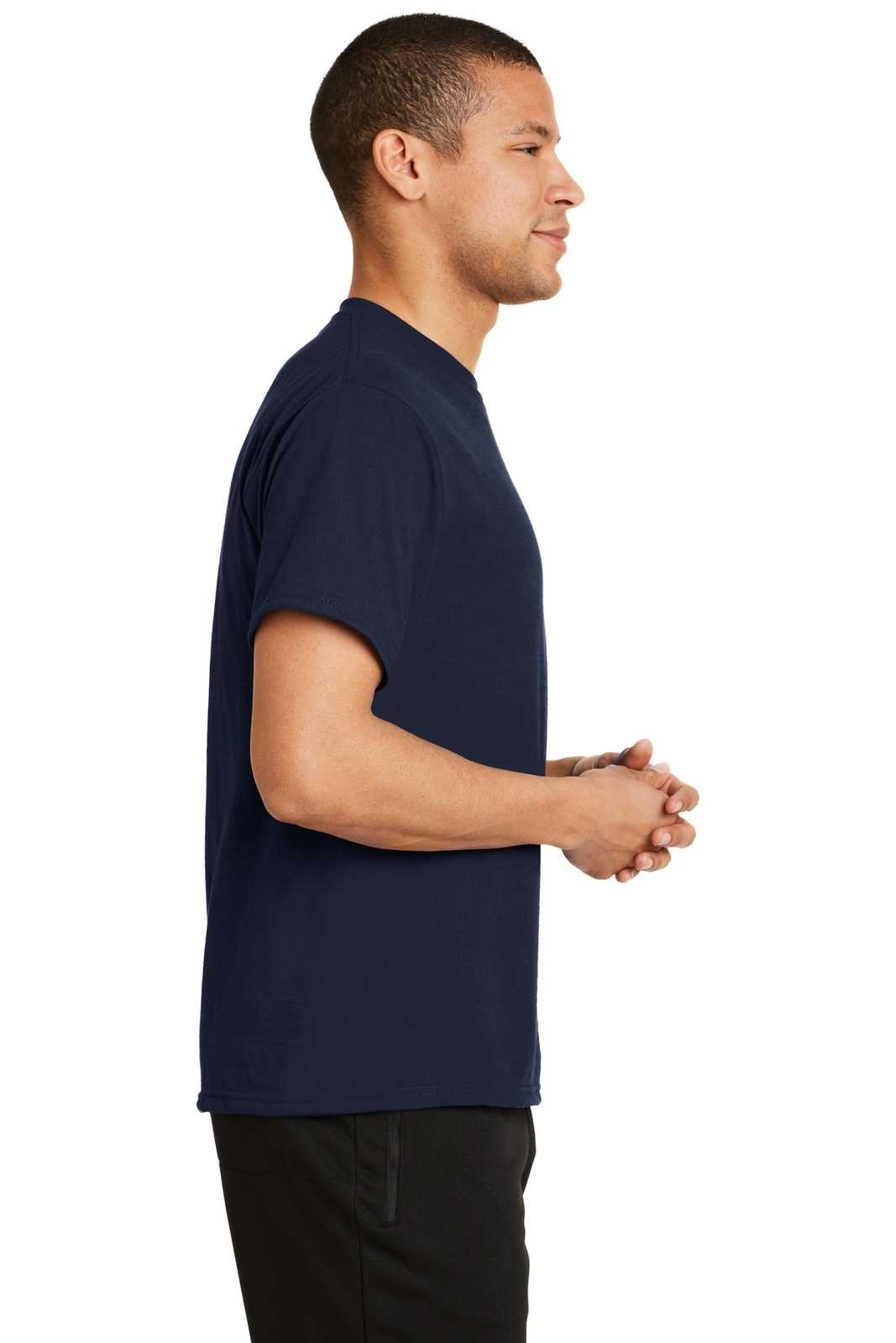 Port &amp; Company PC381 Performance Blend Tee - Deep Navy - HIT a Double - 3