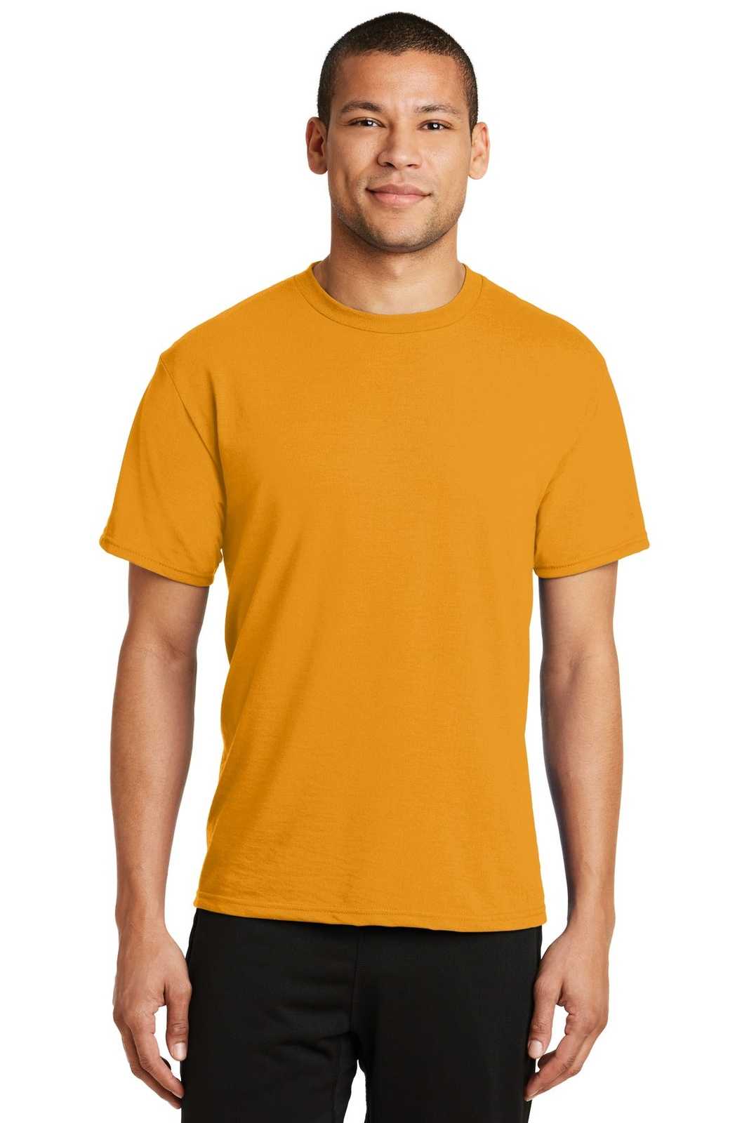 Port &amp; Company PC381 Performance Blend Tee - Gold - HIT a Double - 1