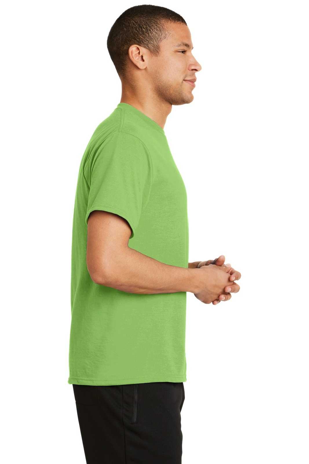 Port &amp; Company PC381 Performance Blend Tee - Lime - HIT a Double - 3