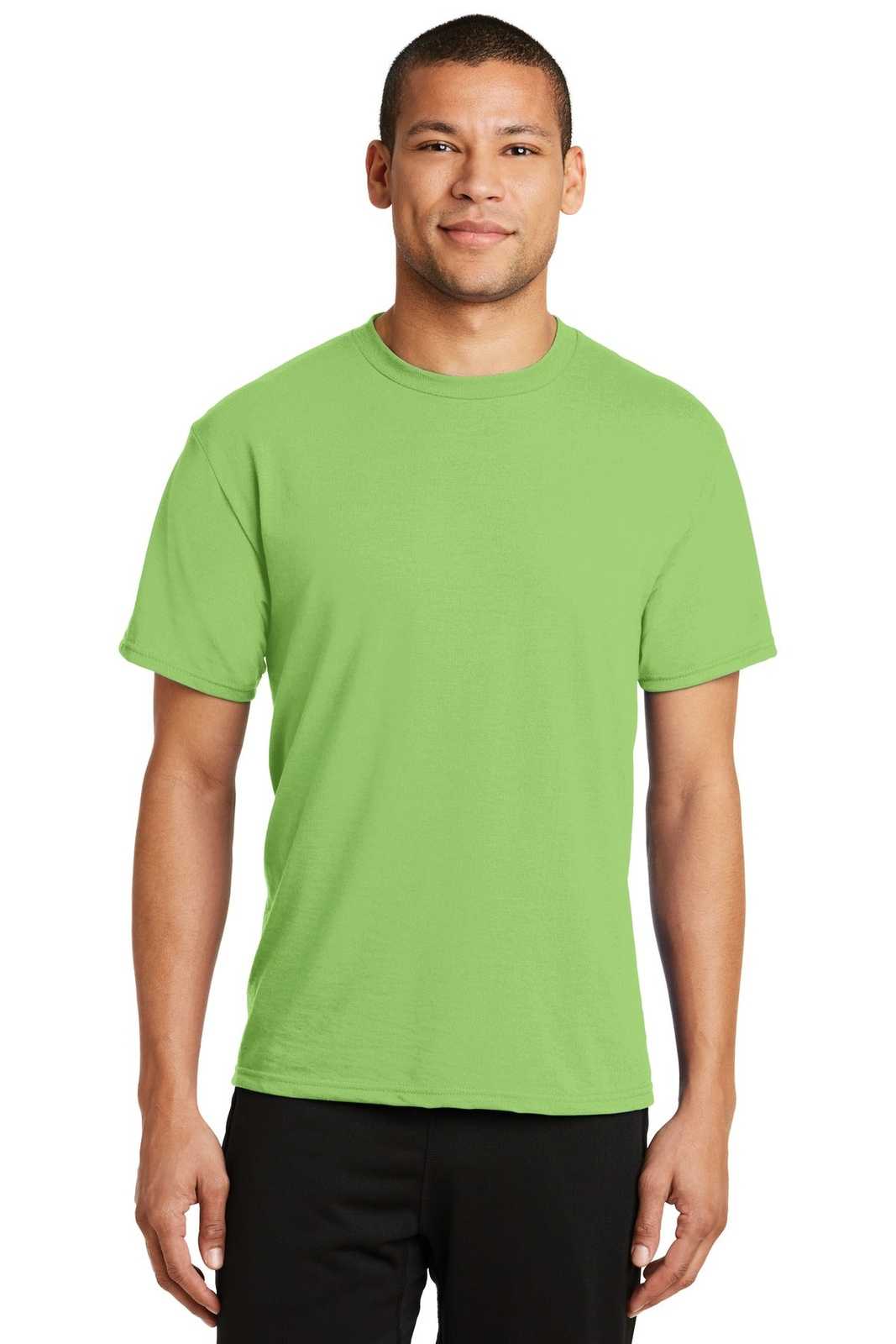 Port &amp; Company PC381 Performance Blend Tee - Lime - HIT a Double - 1