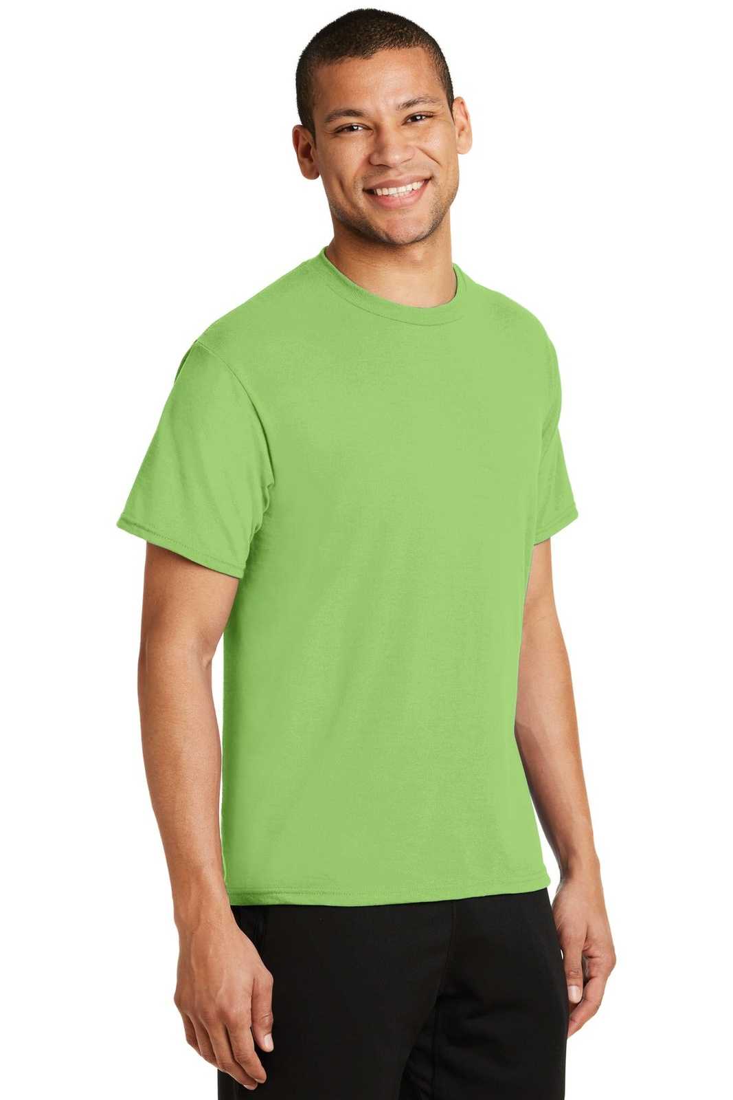 Port &amp; Company PC381 Performance Blend Tee - Lime - HIT a Double - 4
