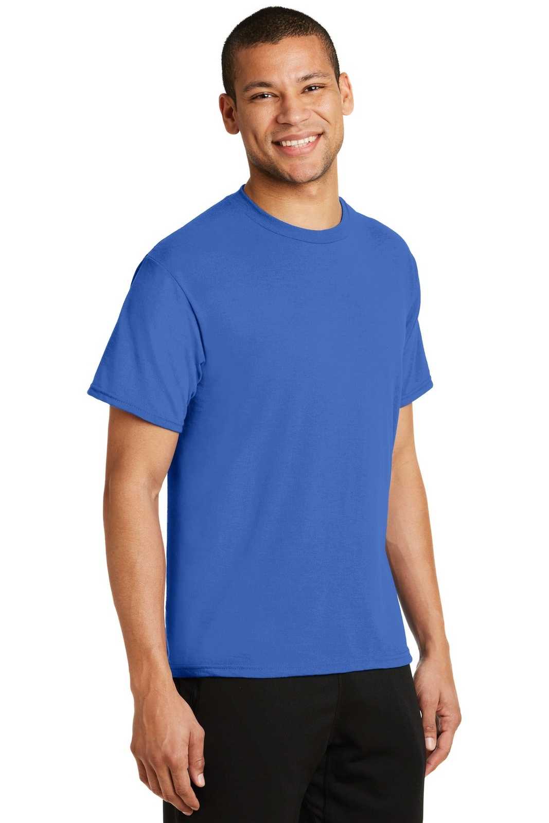 Port &amp; Company PC381 Performance Blend Tee - True Royal - HIT a Double - 4