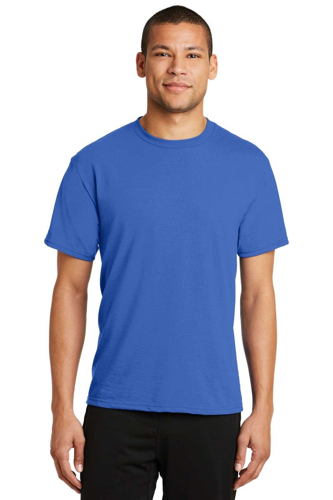 Port &amp; Company PC381 Performance Blend Tee - True Royal - HIT a Double - 1